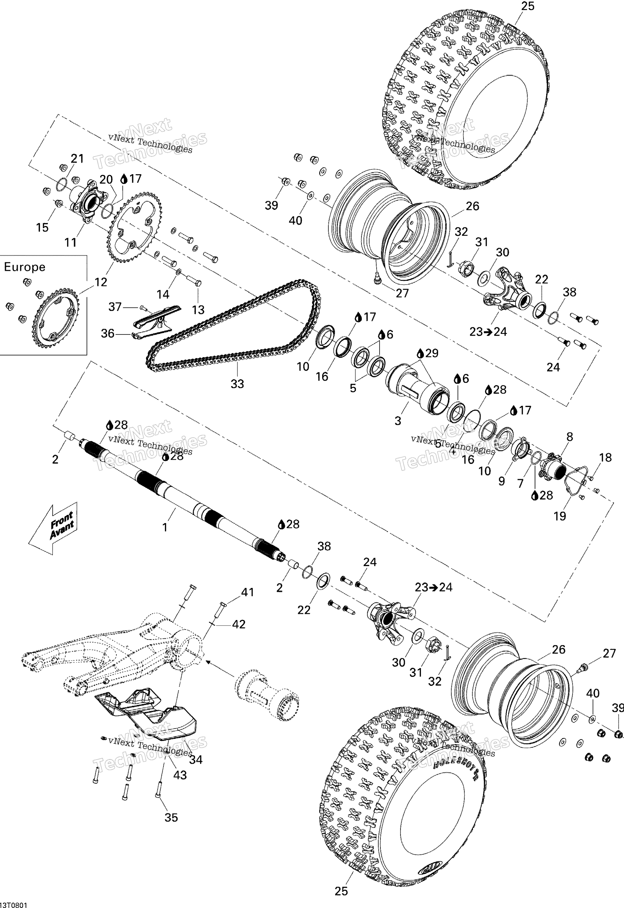 Привод System, Rear