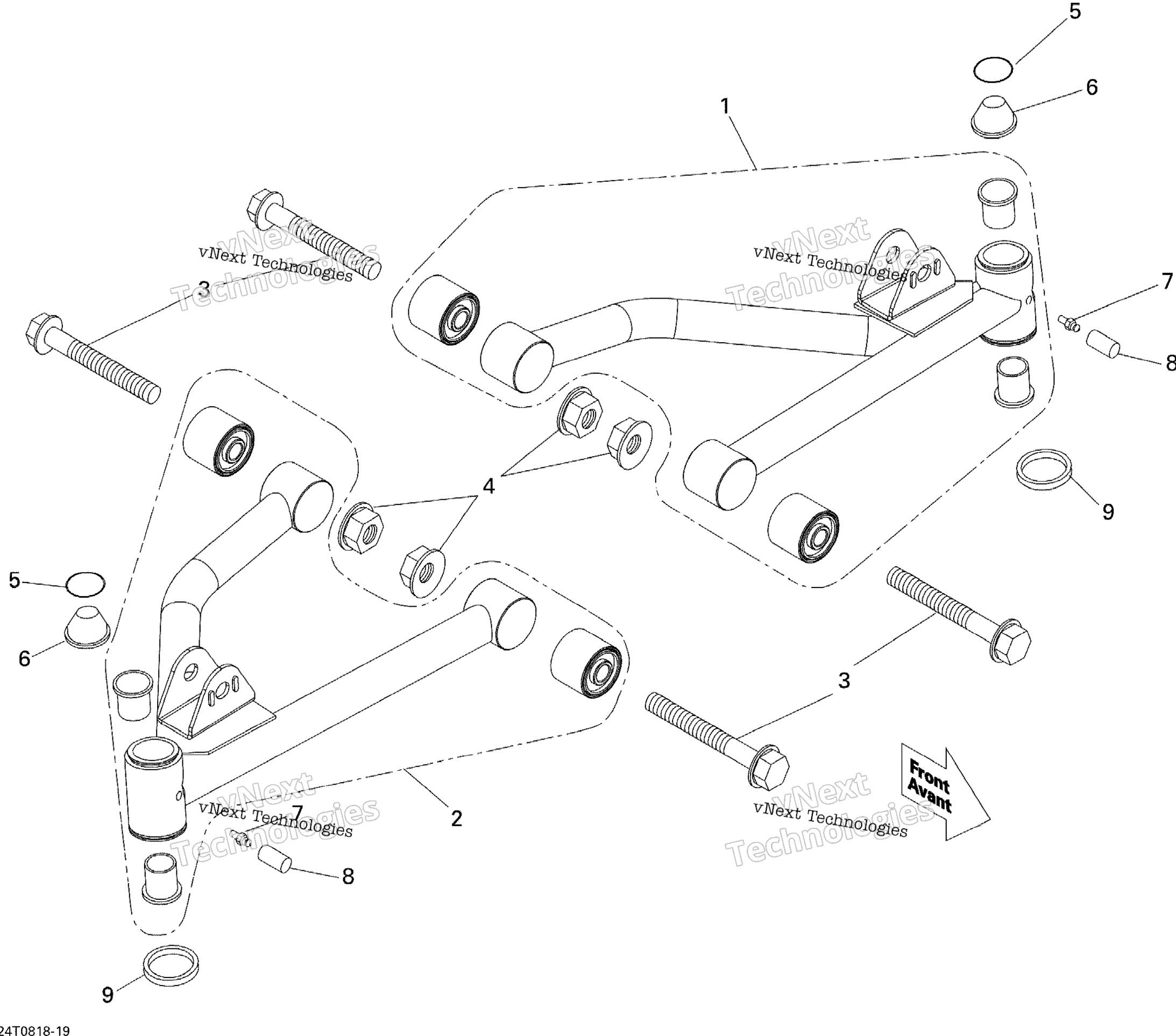 Передняя часть Suspension Arm