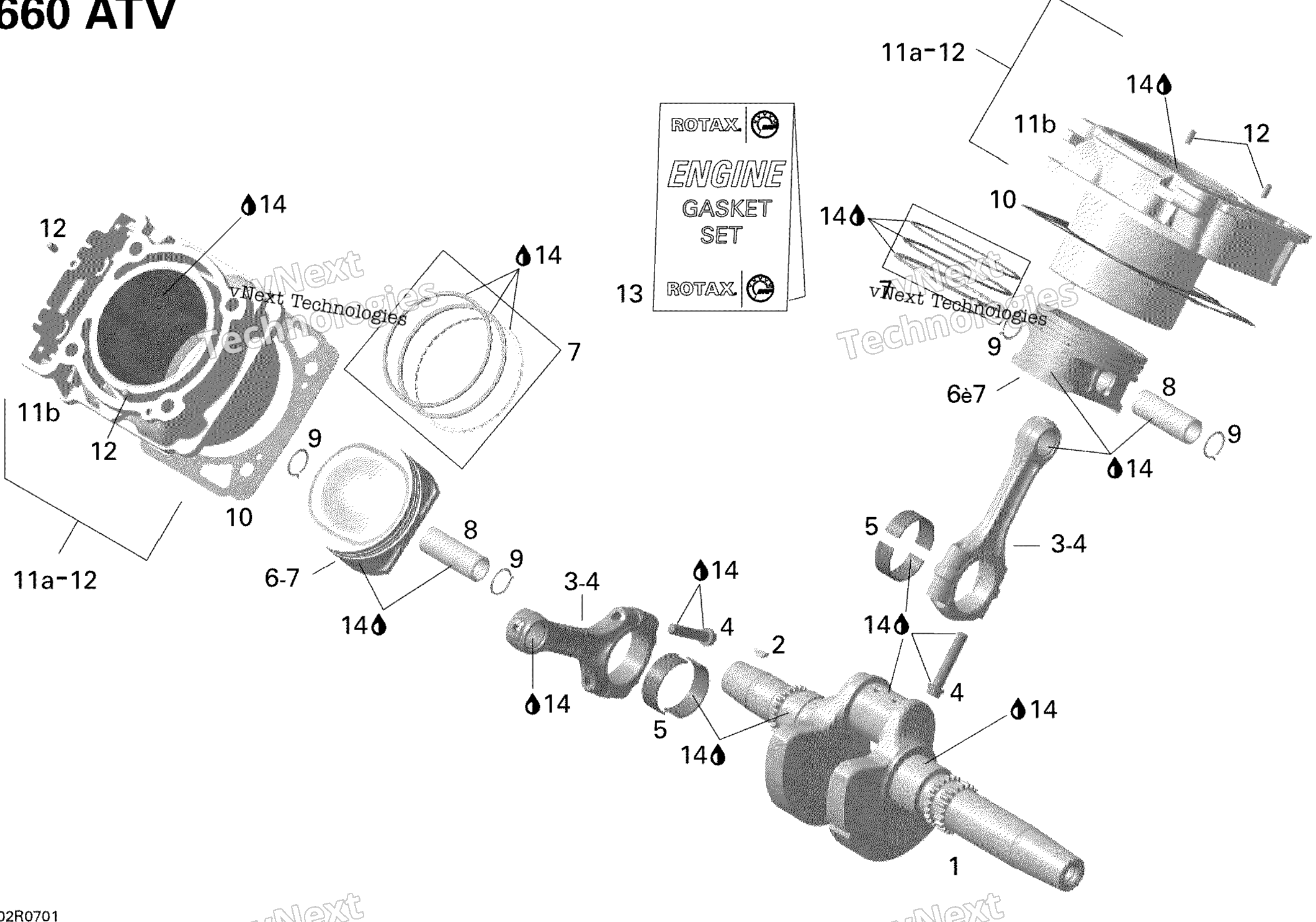 Crankshaft, поршень и цилиндр