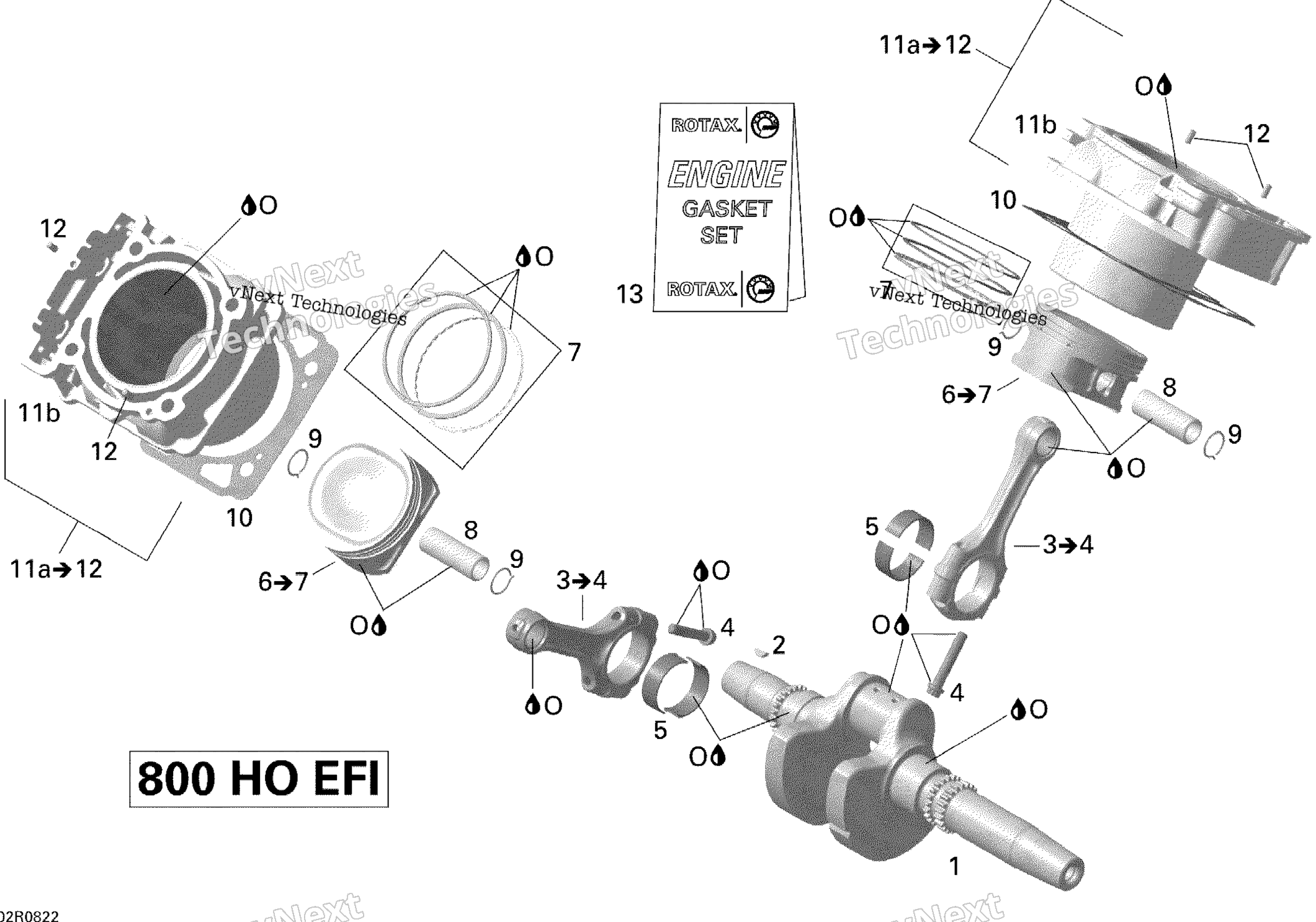 Crankshaft, поршень и цилиндр