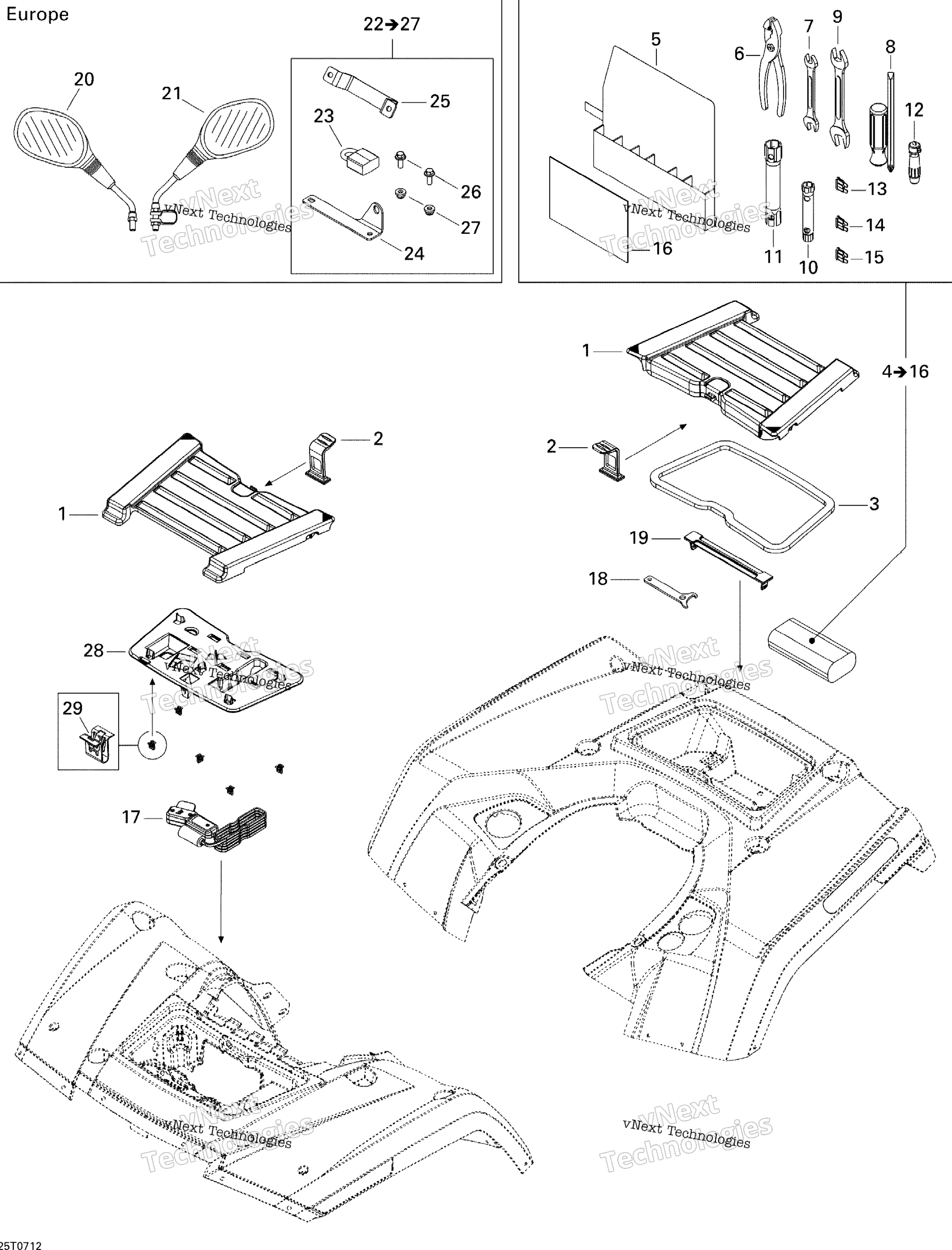Передняя часть And Rear Trays