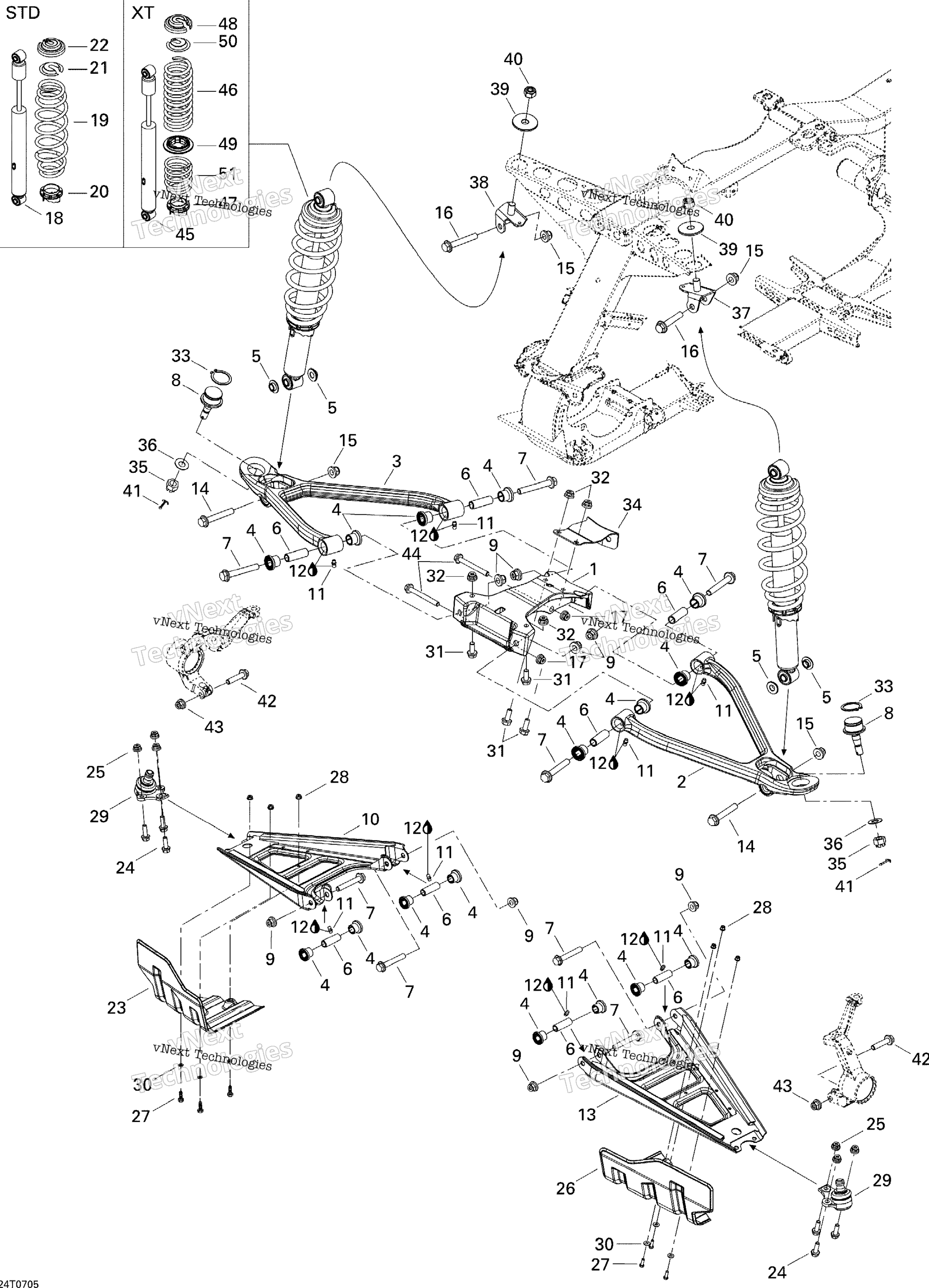 Передняя часть Suspension Xt