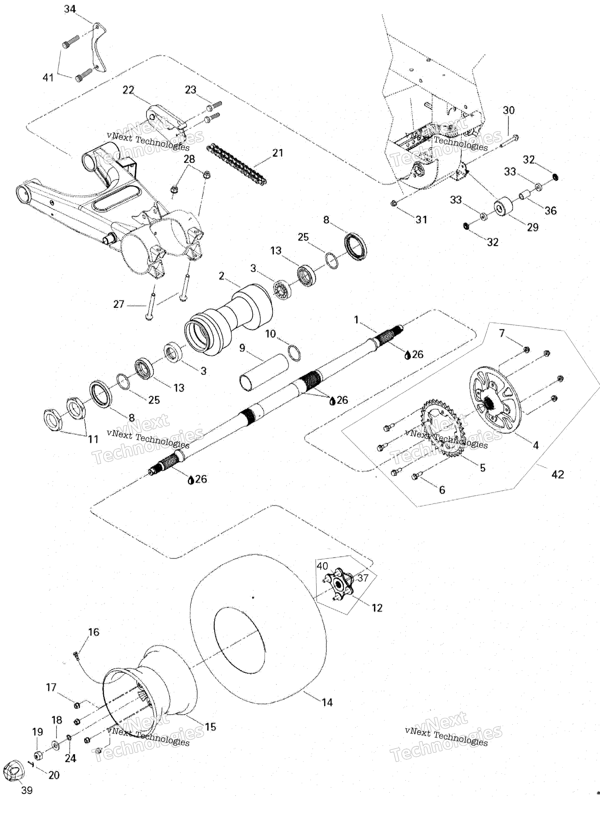 Привод System, Rear