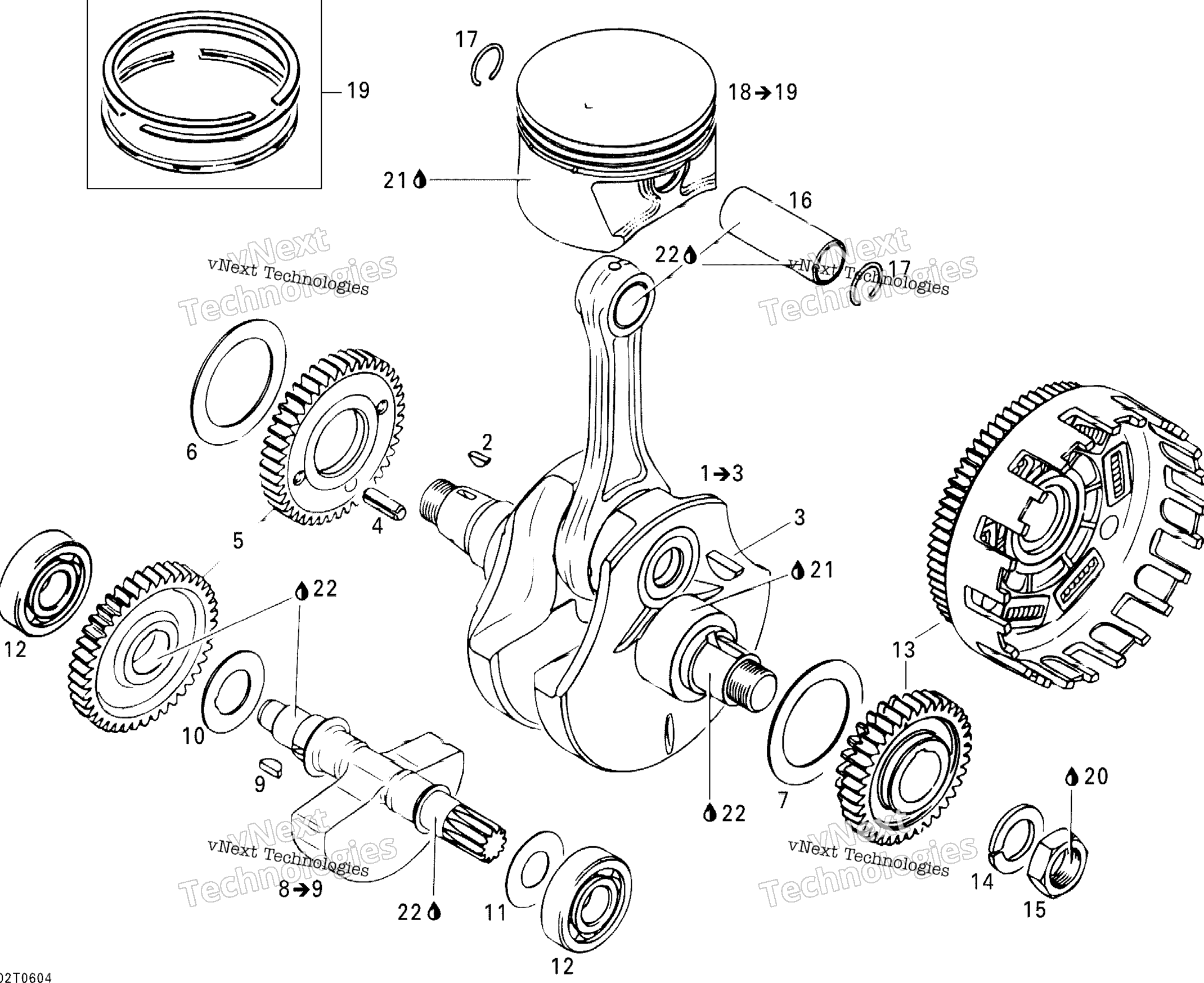 Коленчатый вал And Pistons
