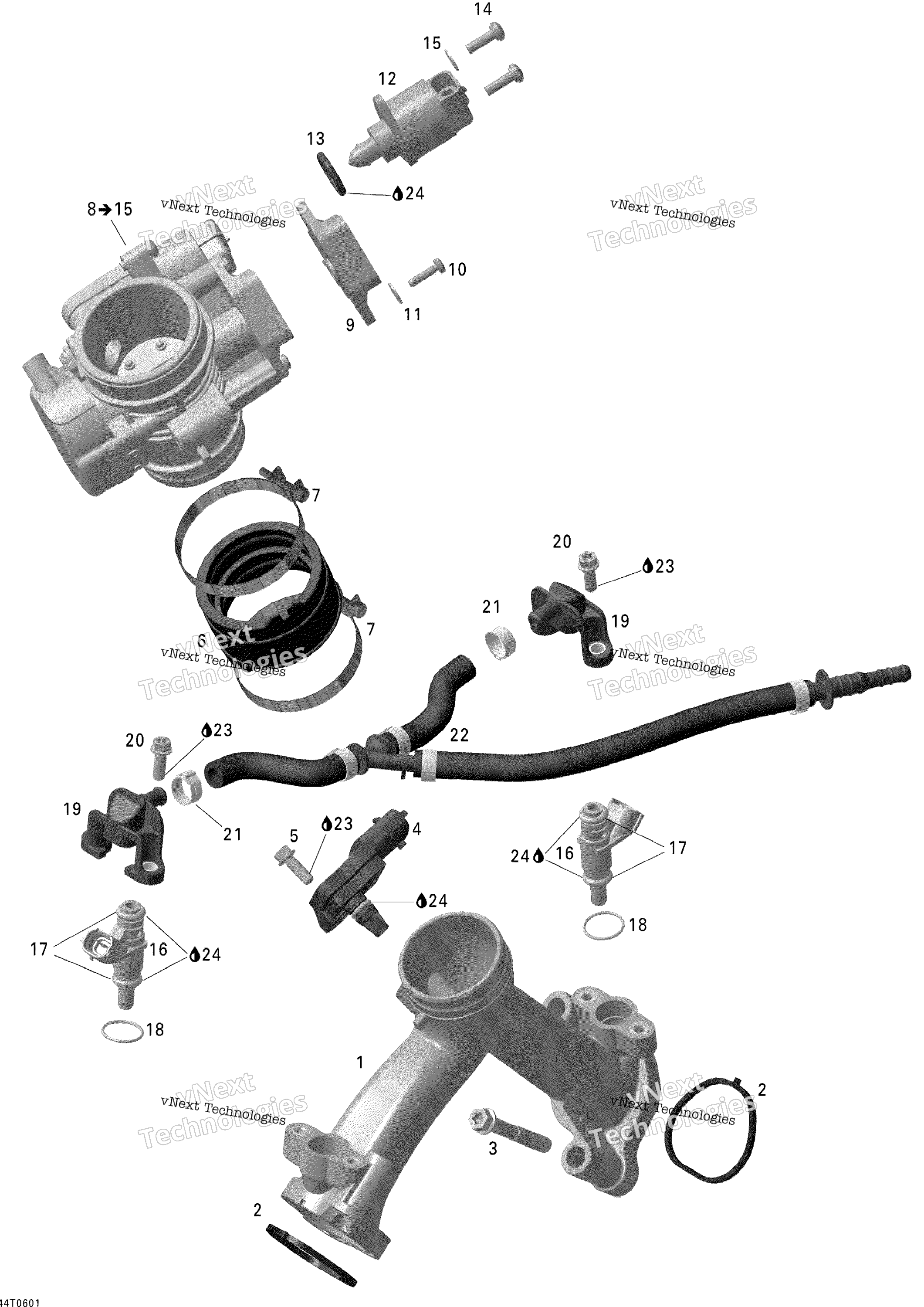 Впускная система Manifold And Throttle Body