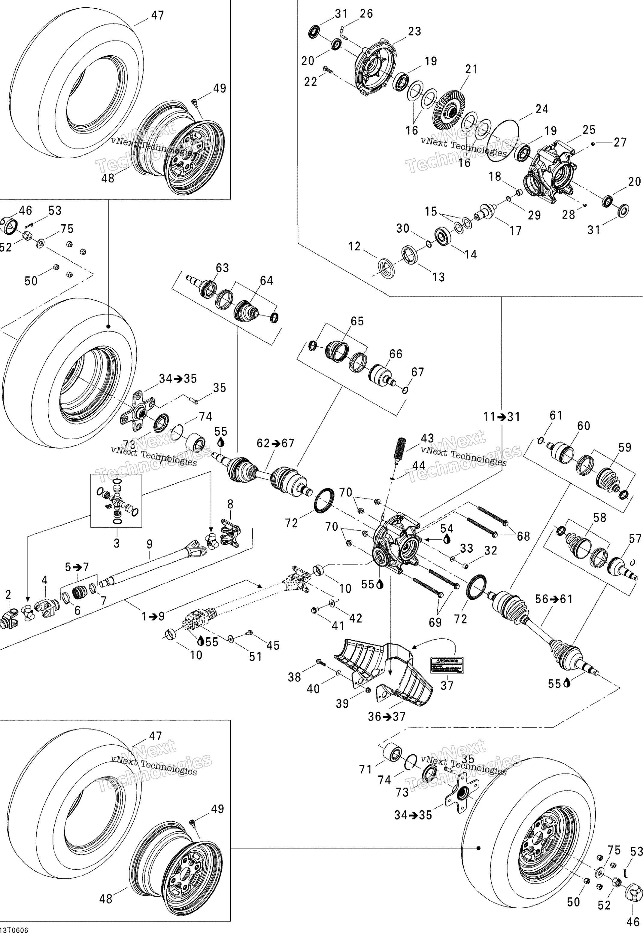 Привод System, Rear, Std