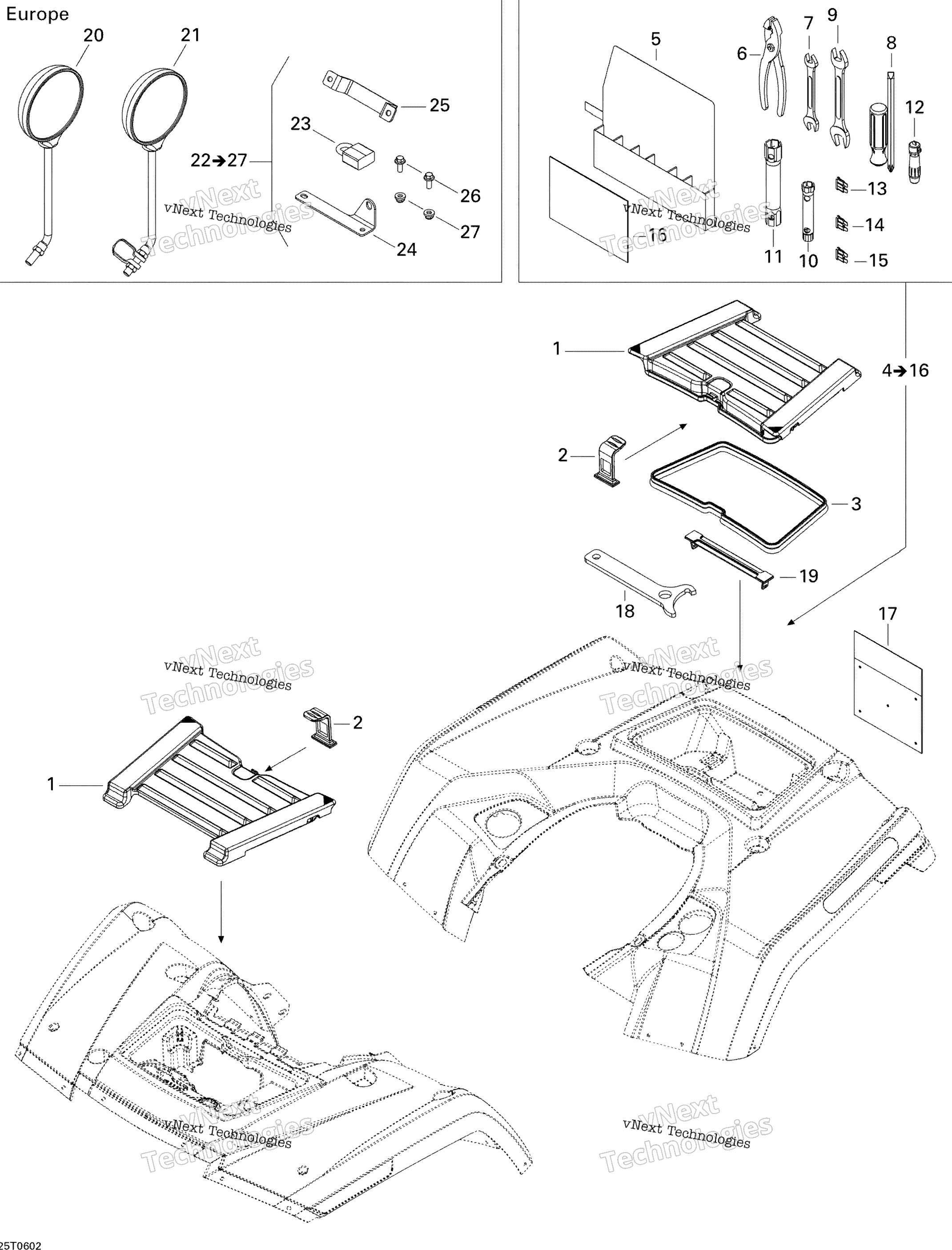 Передняя часть And Rear Trays