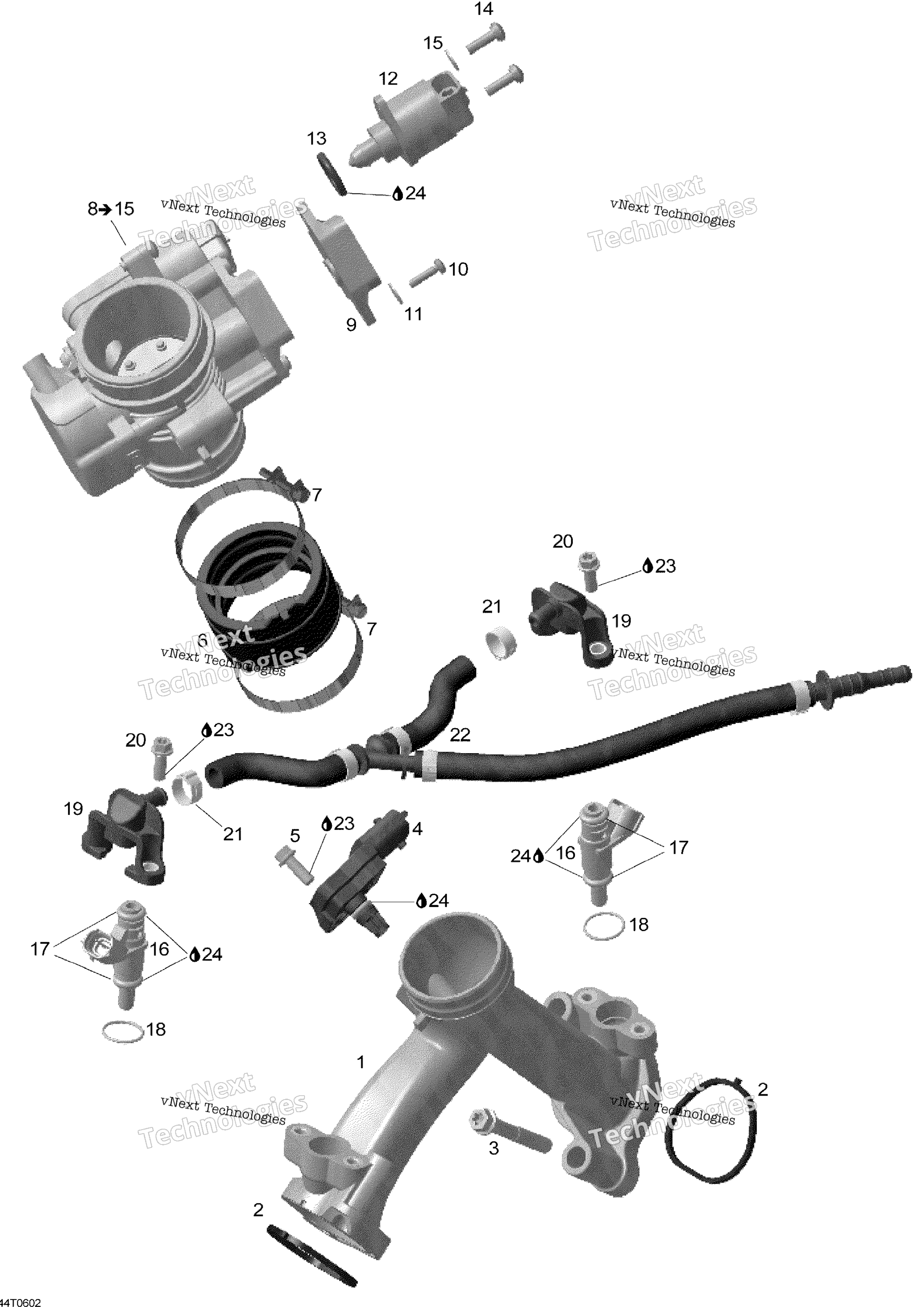 Впускная система Manifold And Throttle Body