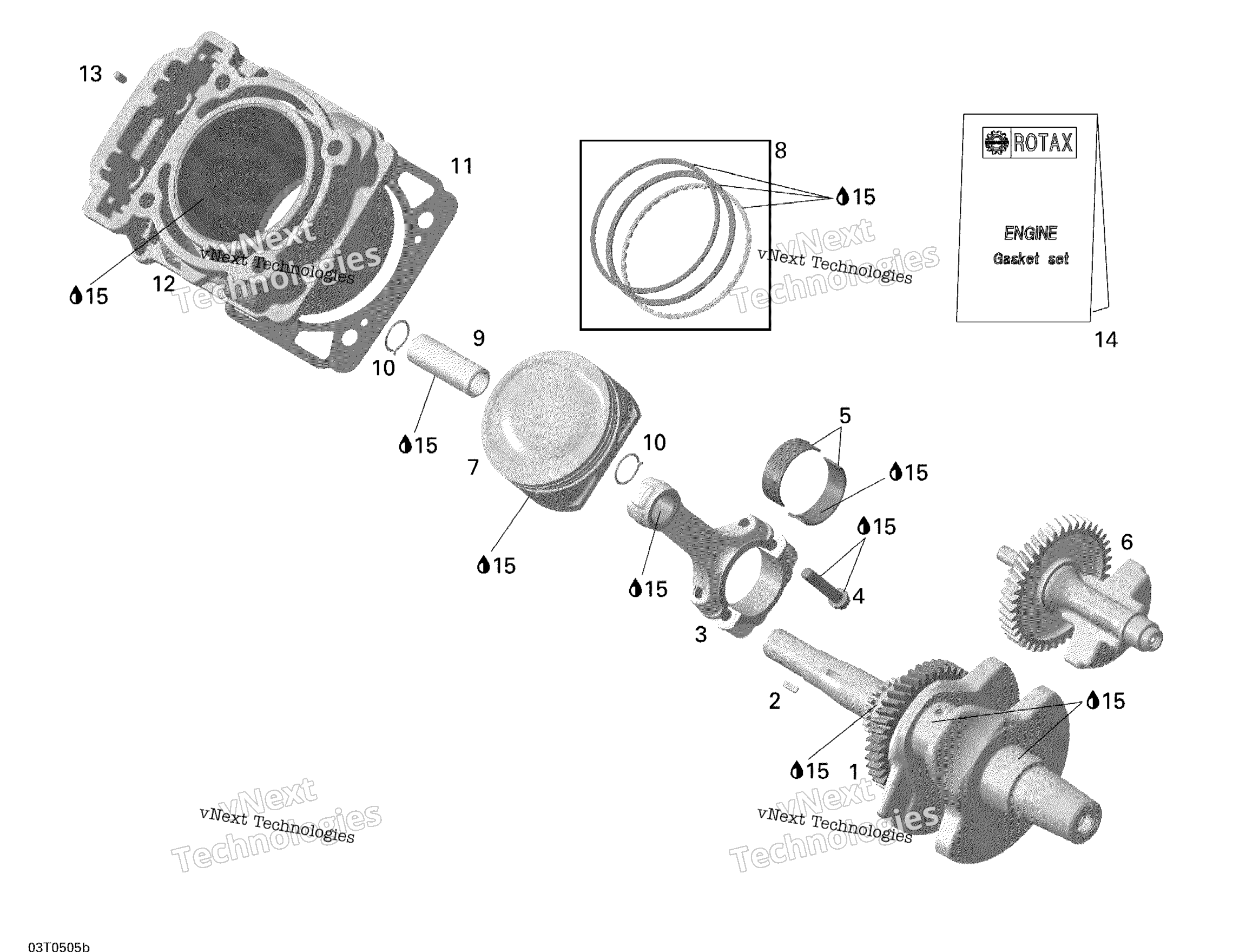 Crankshaft, поршень и цилиндр