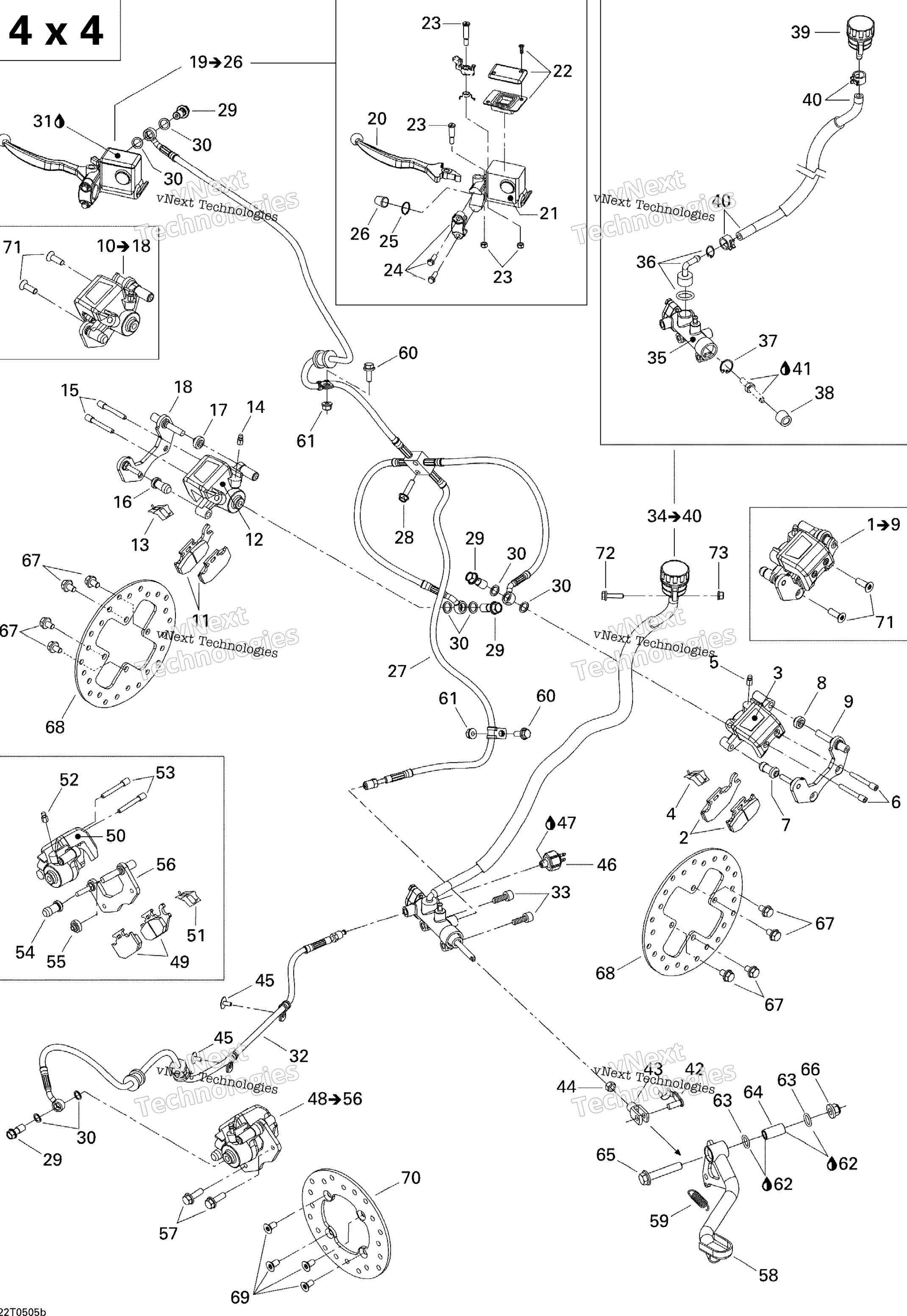 Hydraulic тормоз 4 X 4