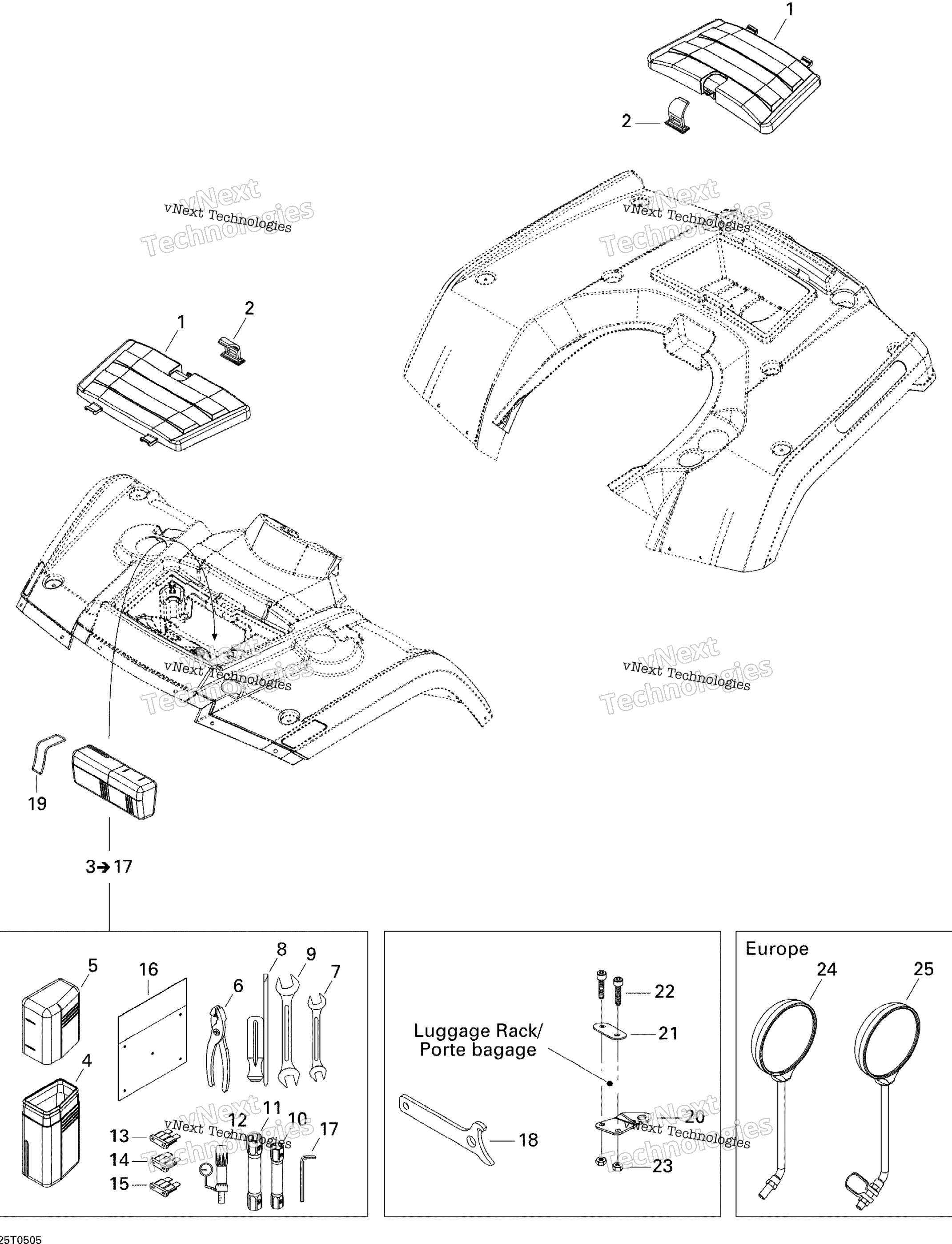Передняя часть And Rear Trays