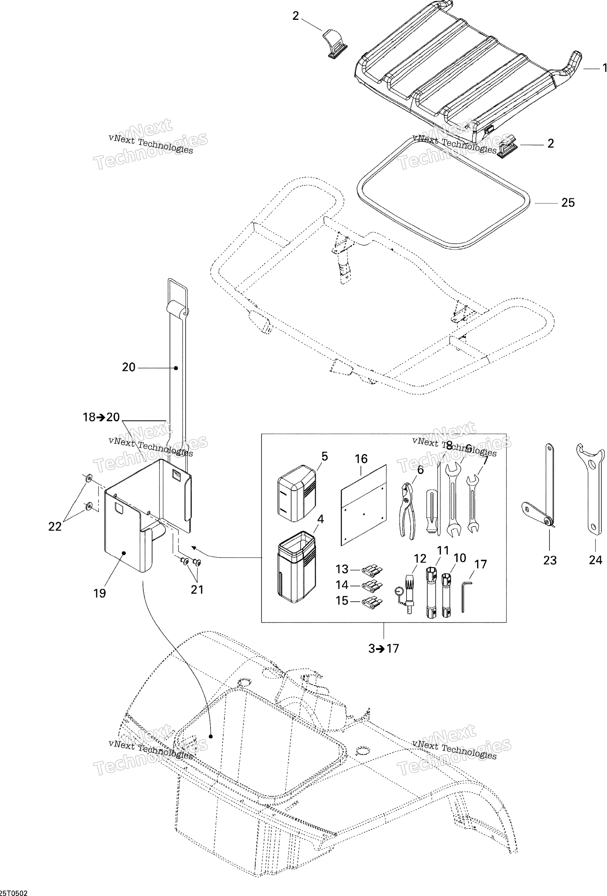 Передняя часть Storage Compartment