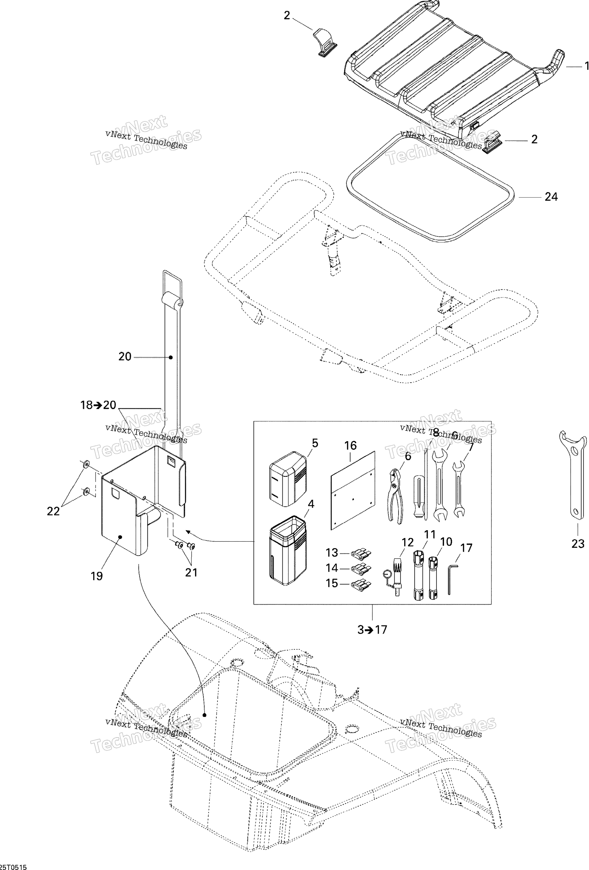 Передняя часть Storage Compartment