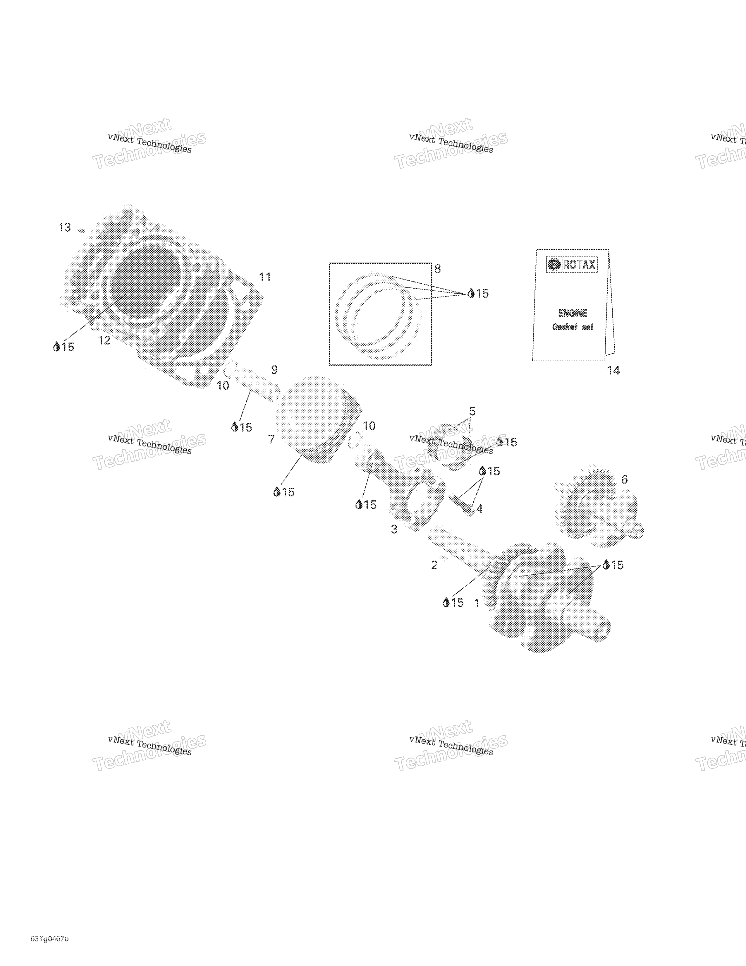 Crankshaft, поршень и цилиндр