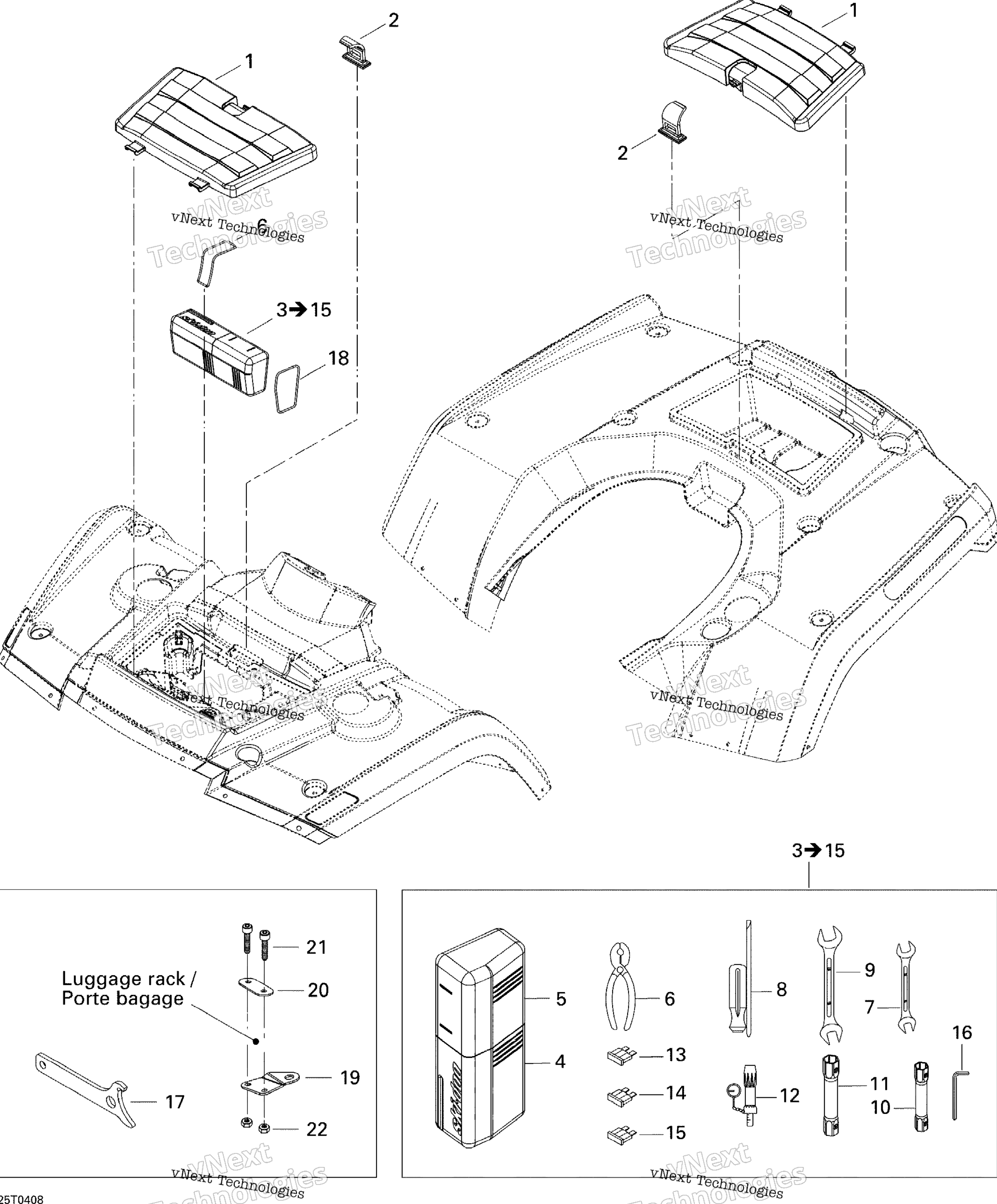 Передняя часть And Rear Trays