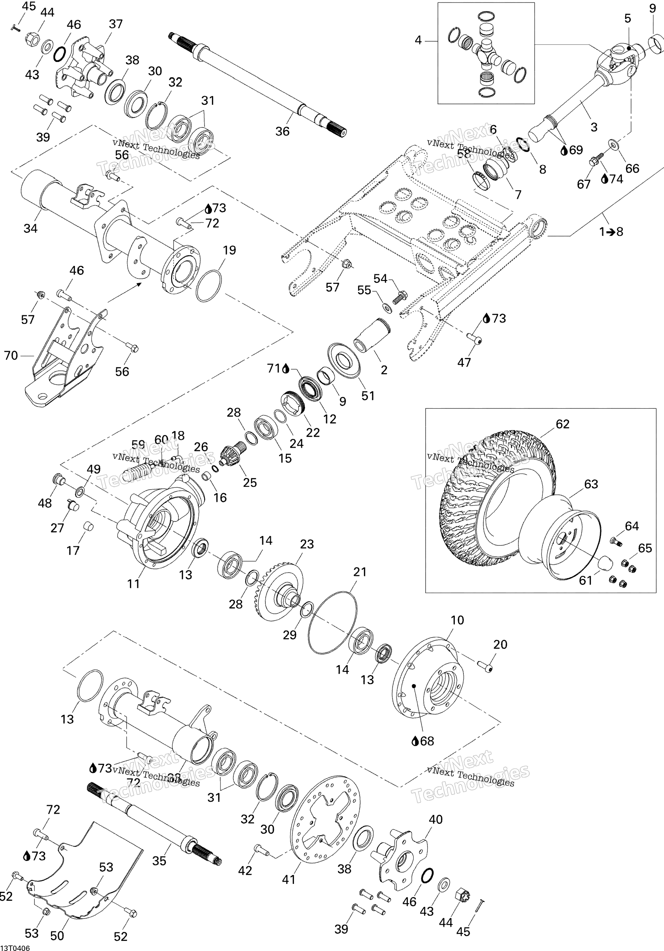 Привод System, Rear