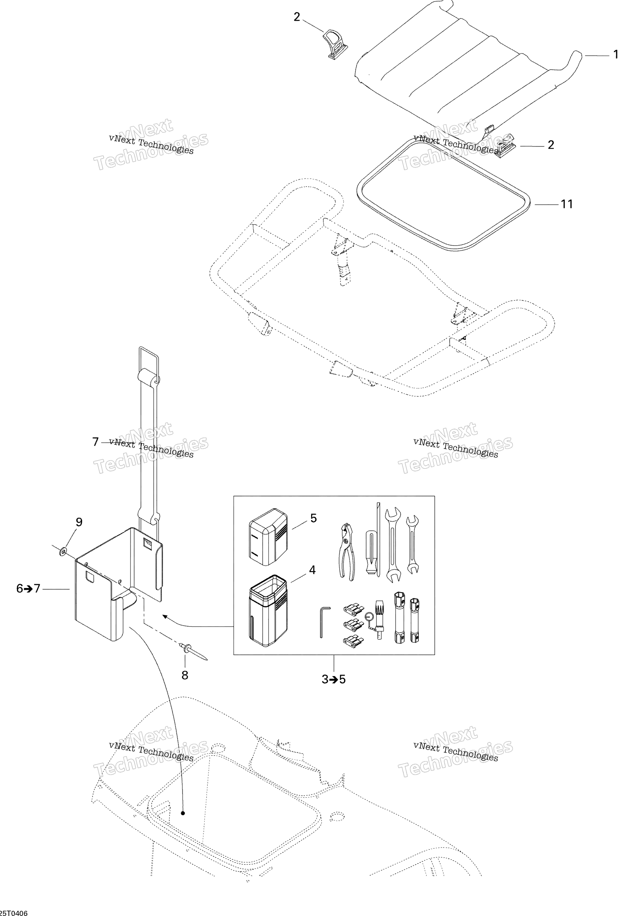 Передняя часть Storage Compartment