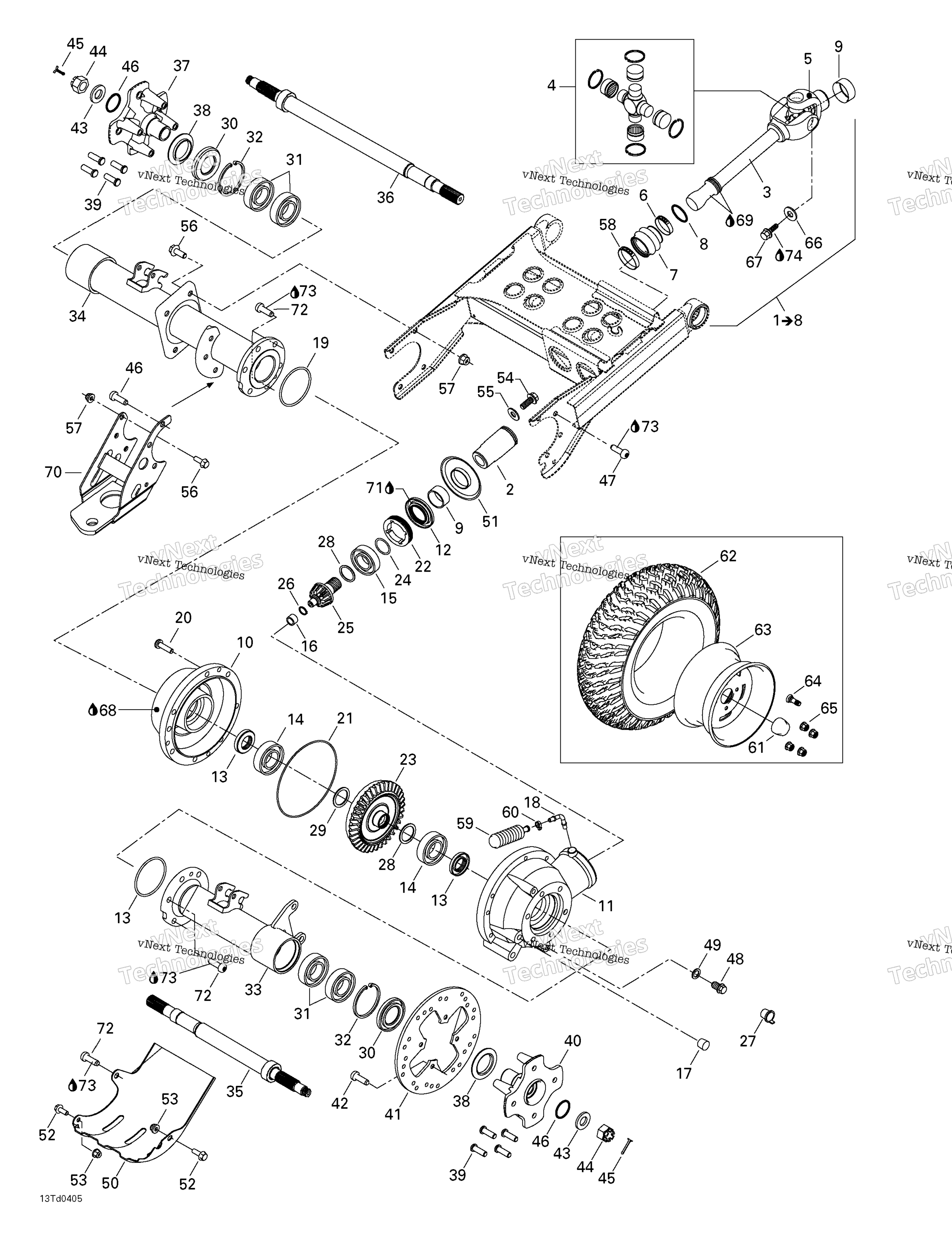 Привод System, Rear