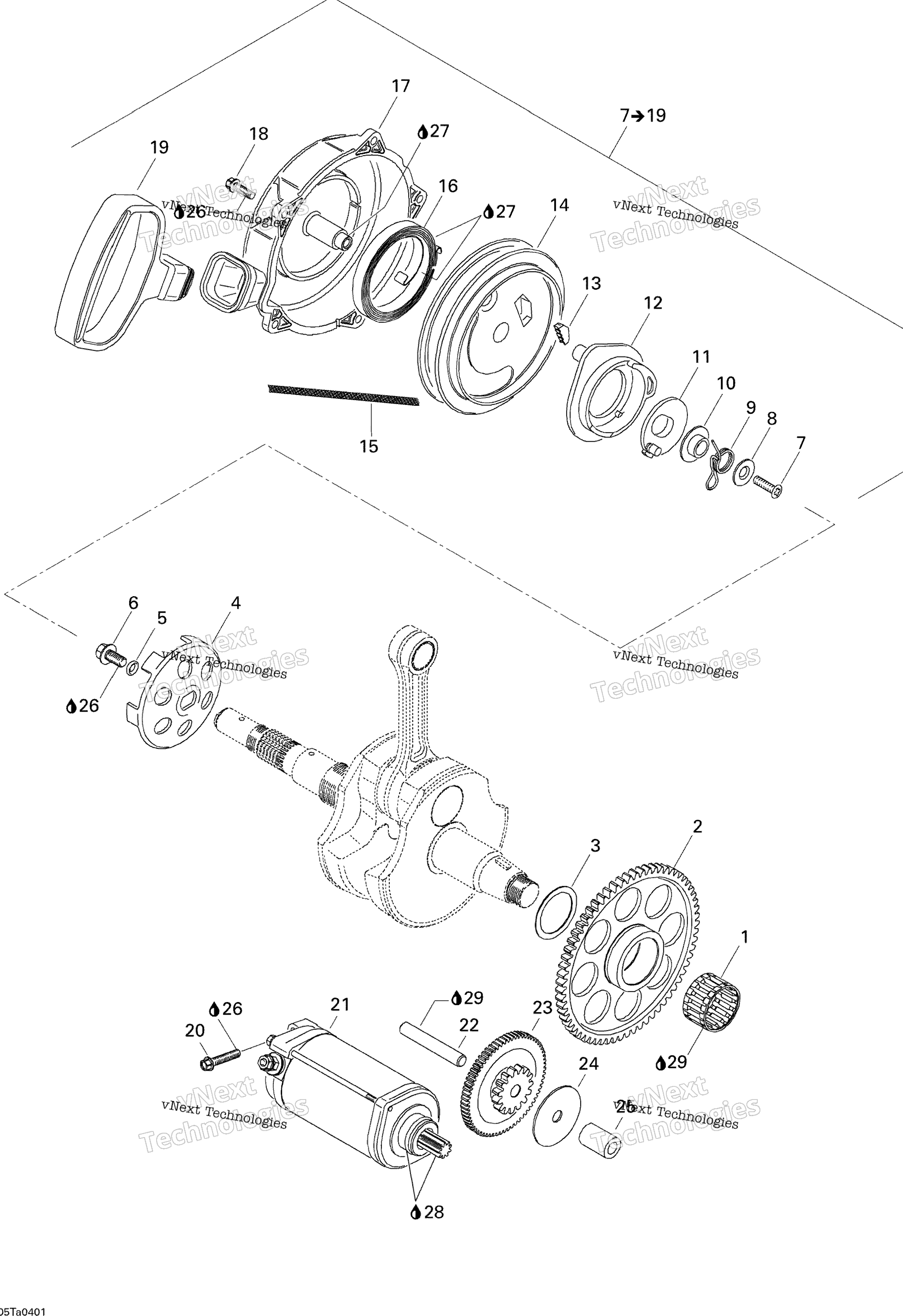 Ручной стартер Starter, Electric Starter