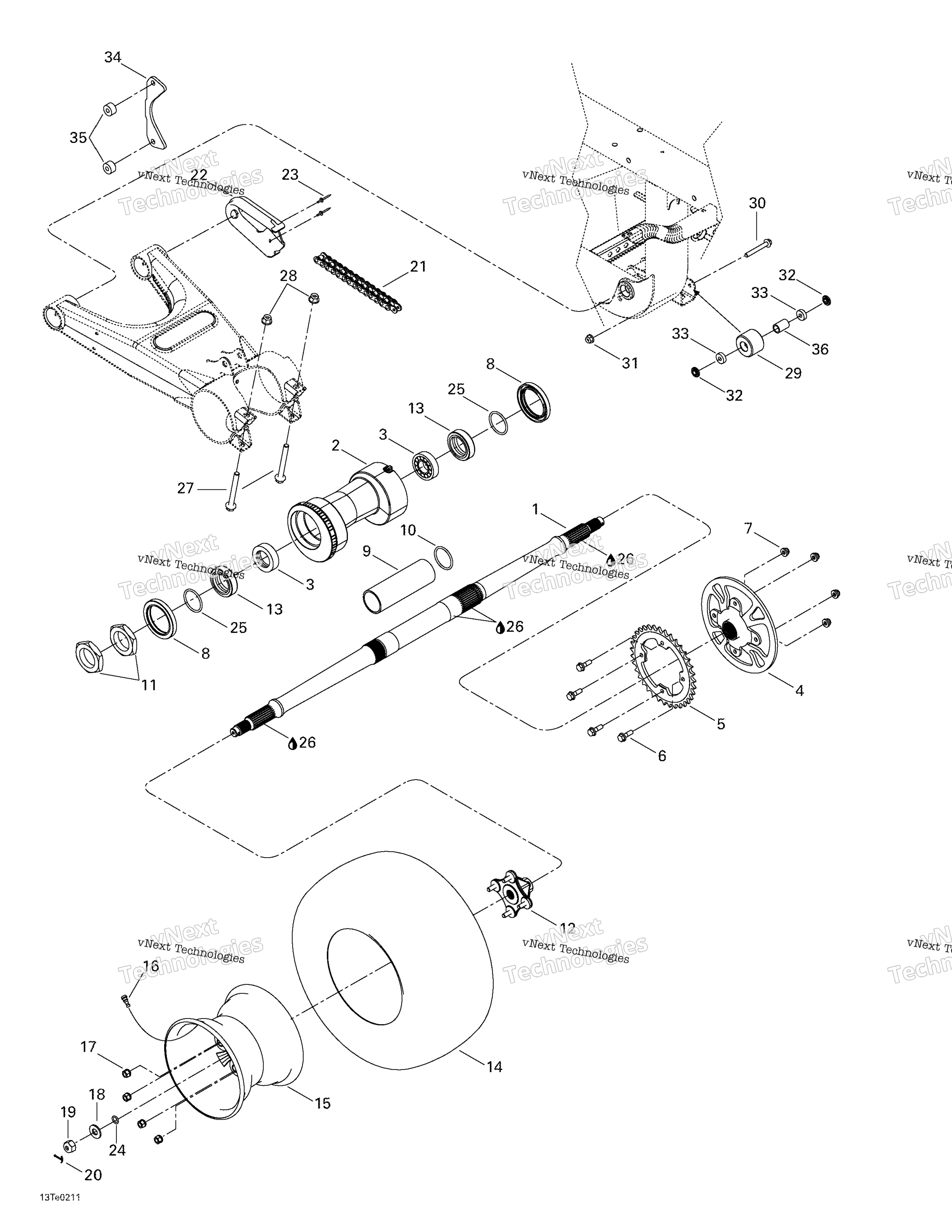 Привод System, Rear
