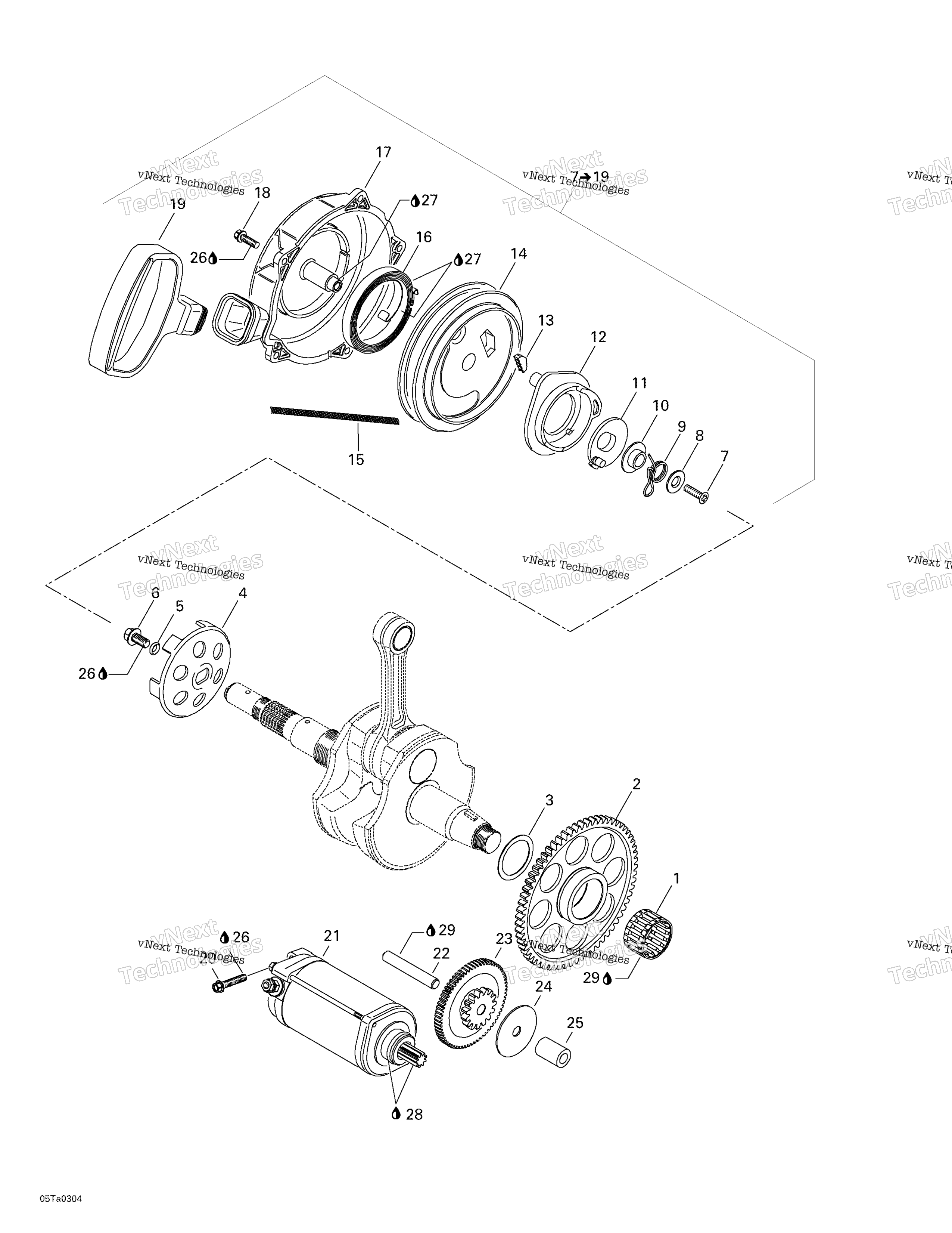Ручной стартер Starter, Electric Starter