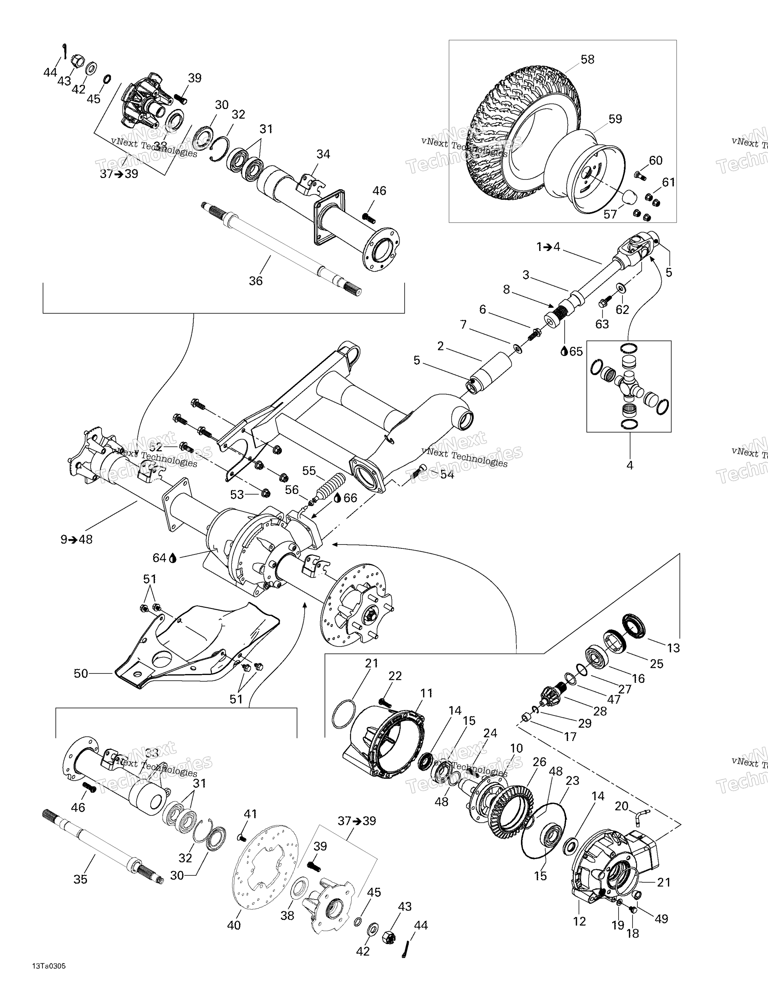 Привод System, Rear