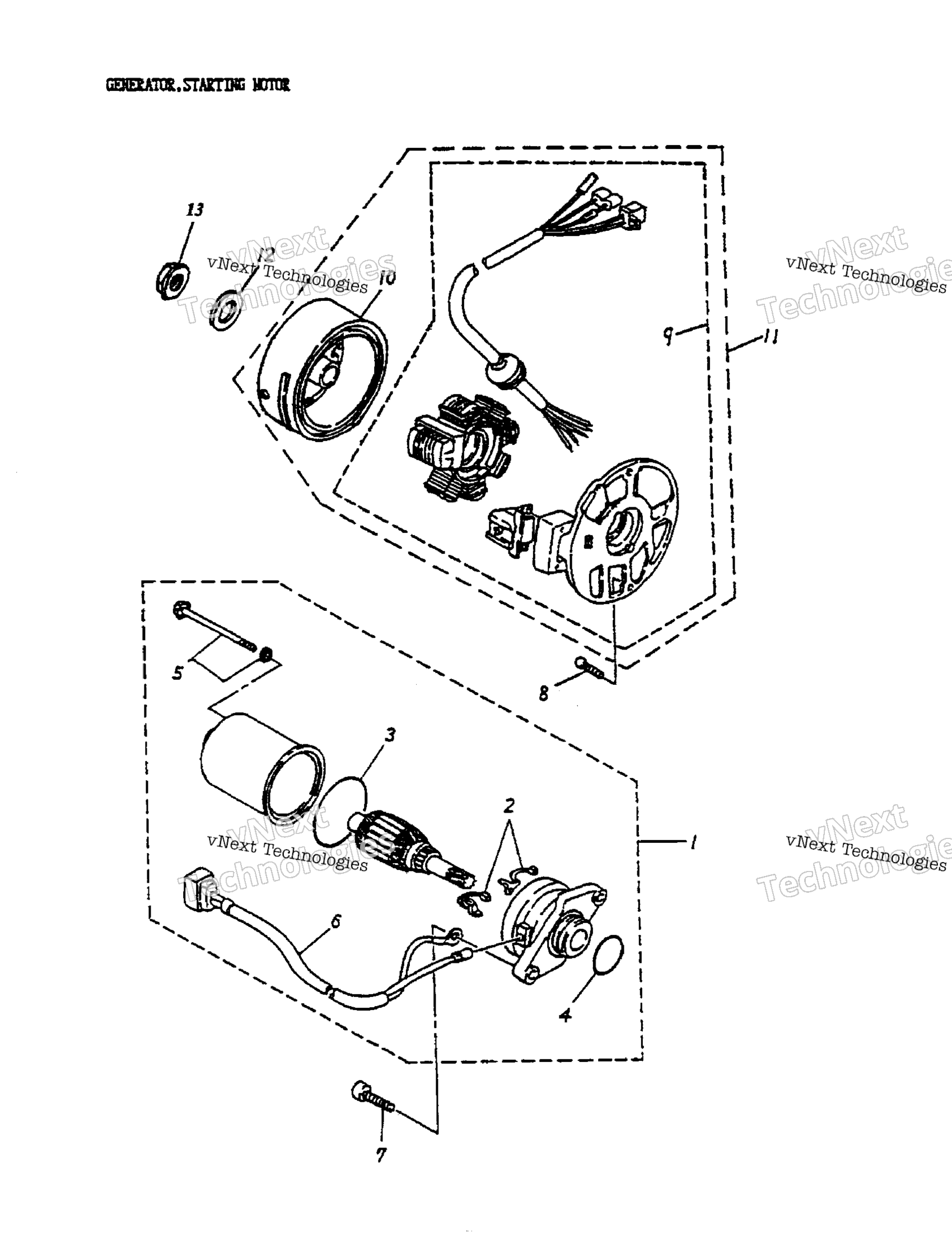 Generator, Starting Motor 166 12