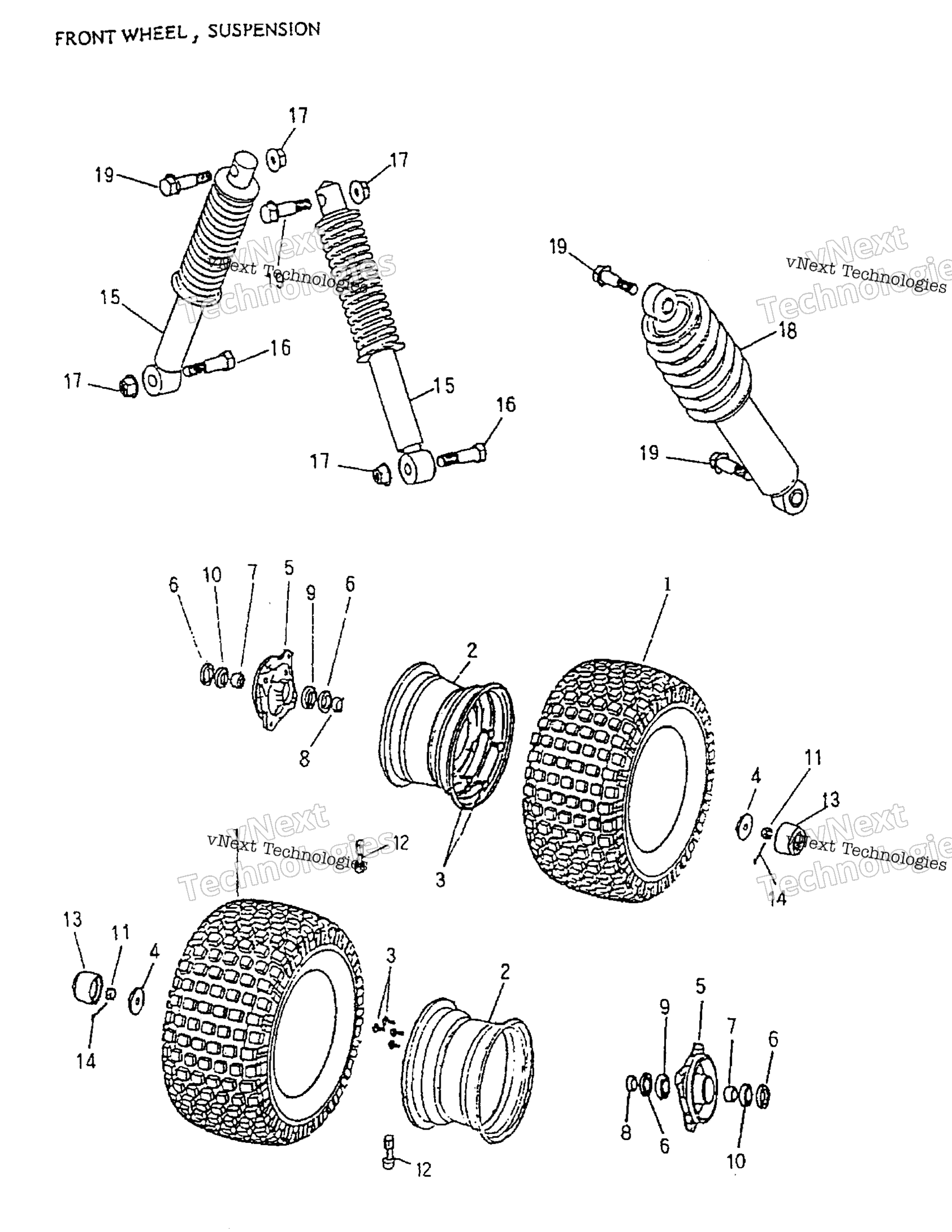 Передняя часть Wheel, Suspension 166-17