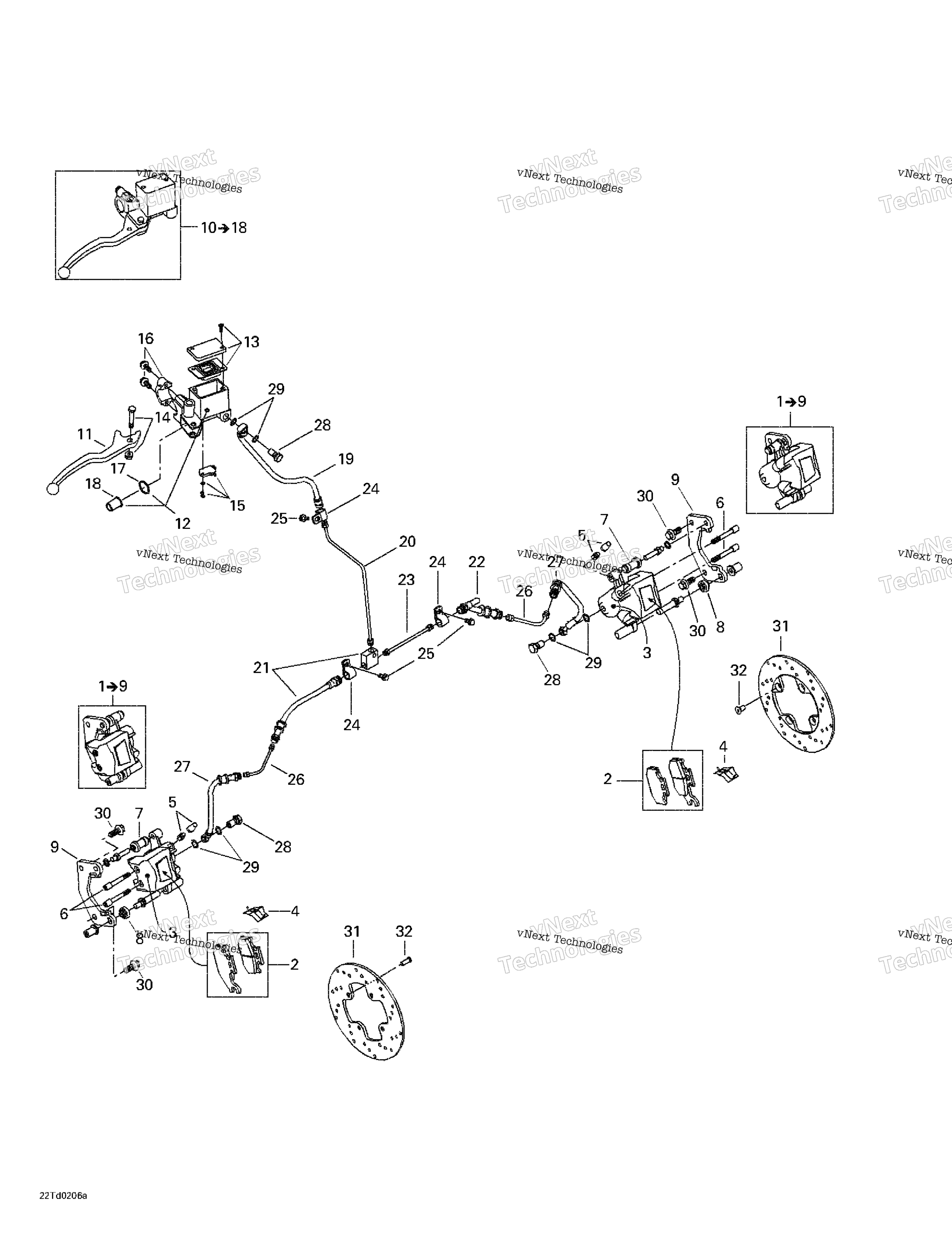 Hydraulic передний тормоз
