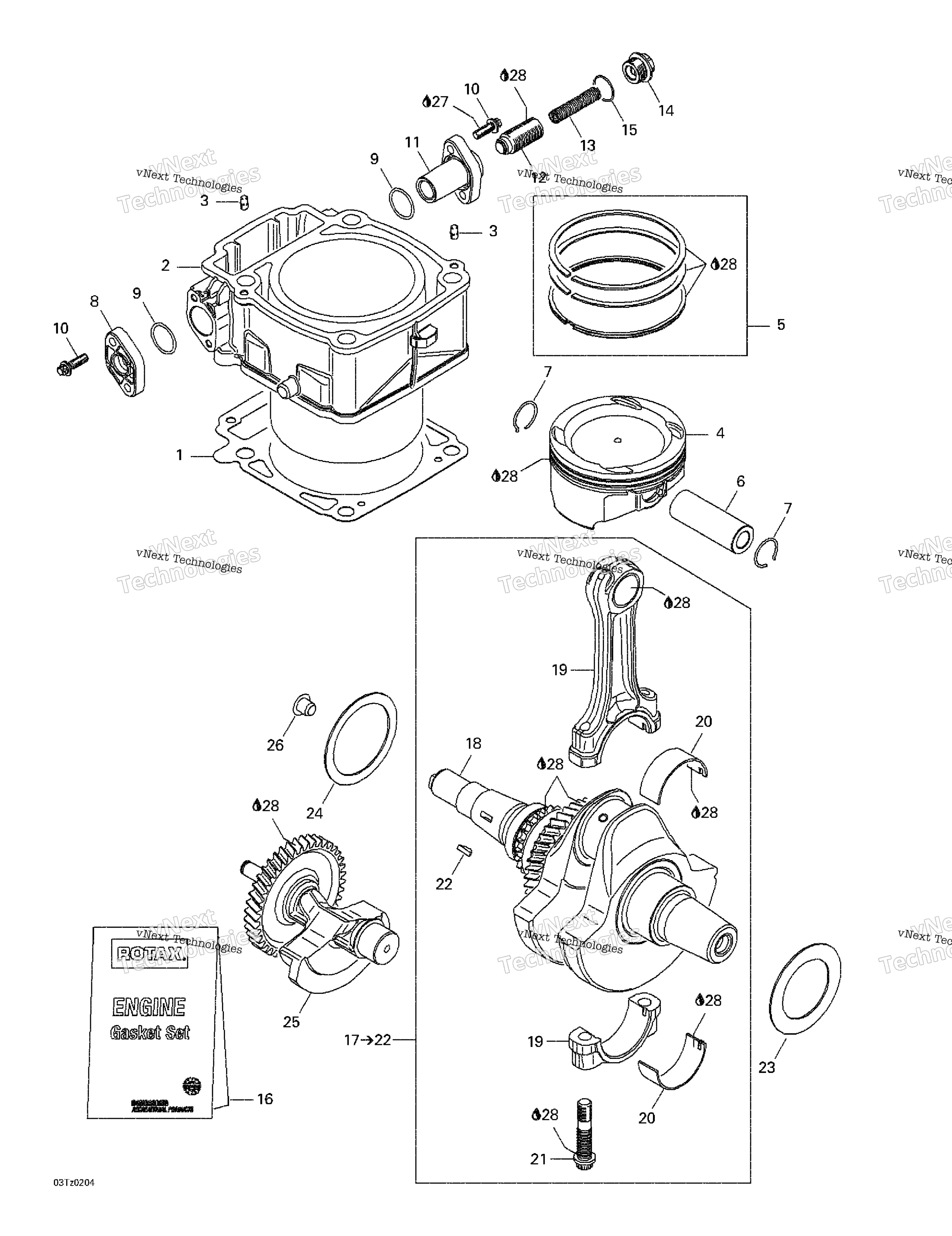 Коленчатый вал And Cylinder