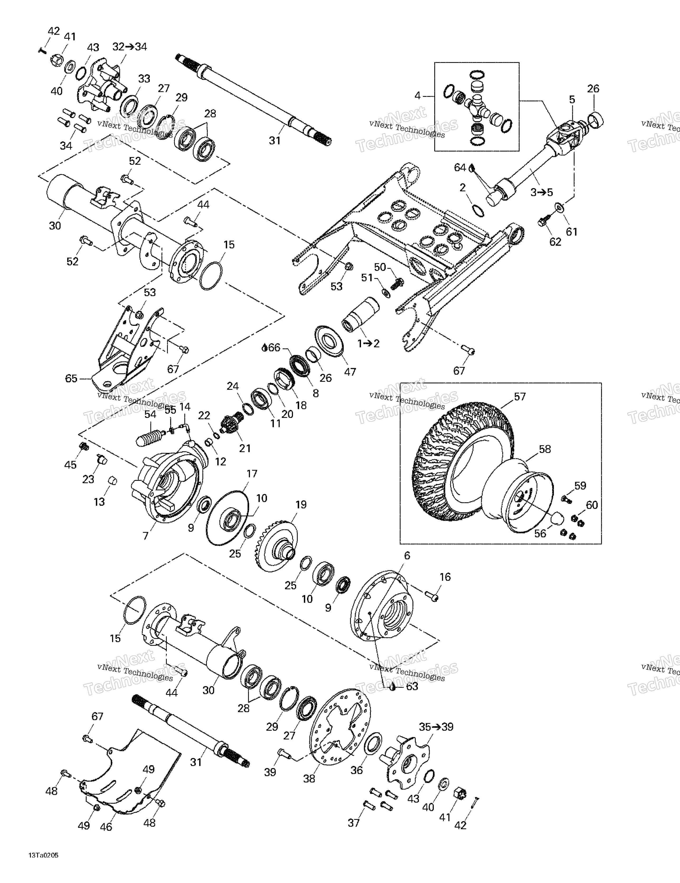 Привод System, Rear