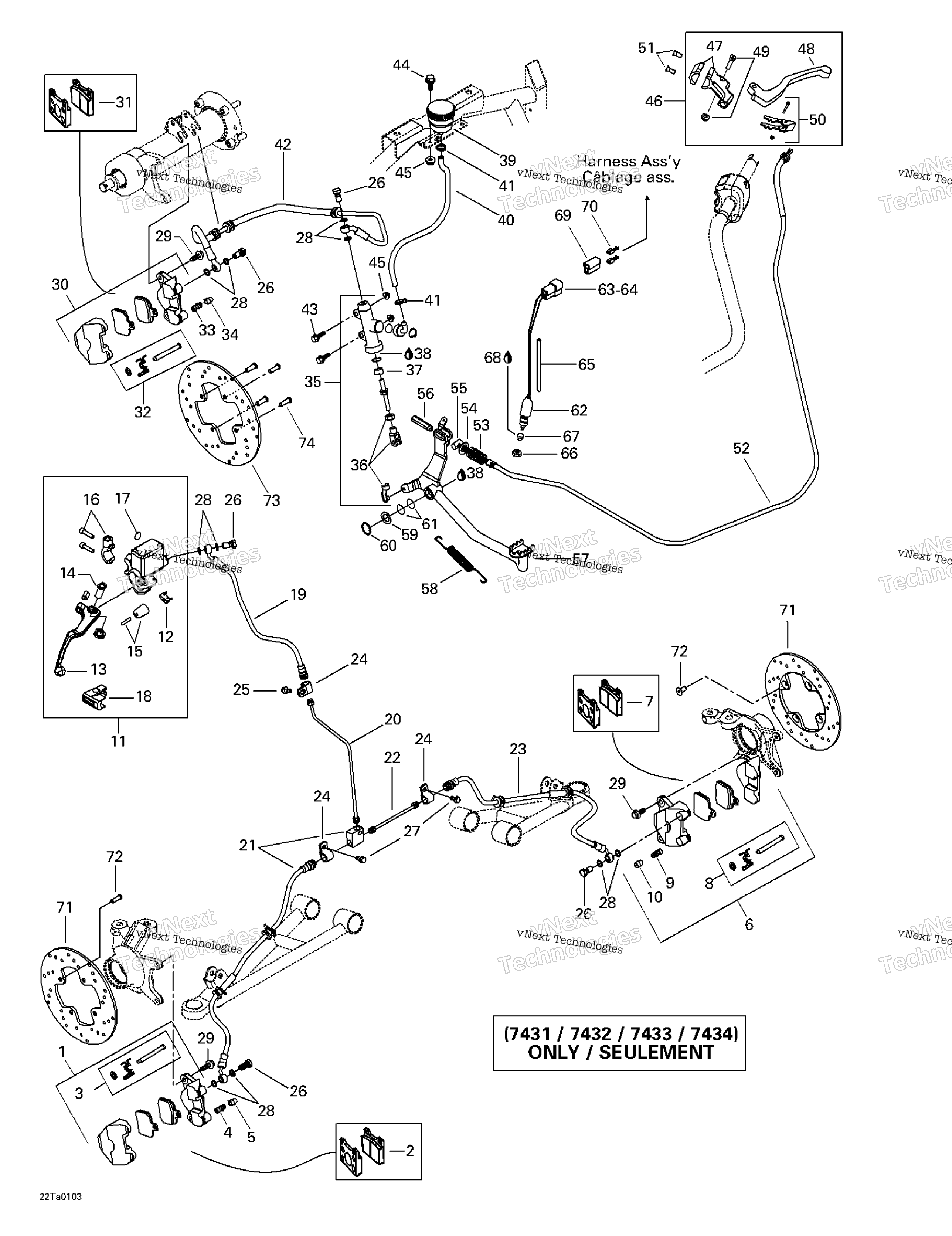 Hydraulic тормоз (7431 7432