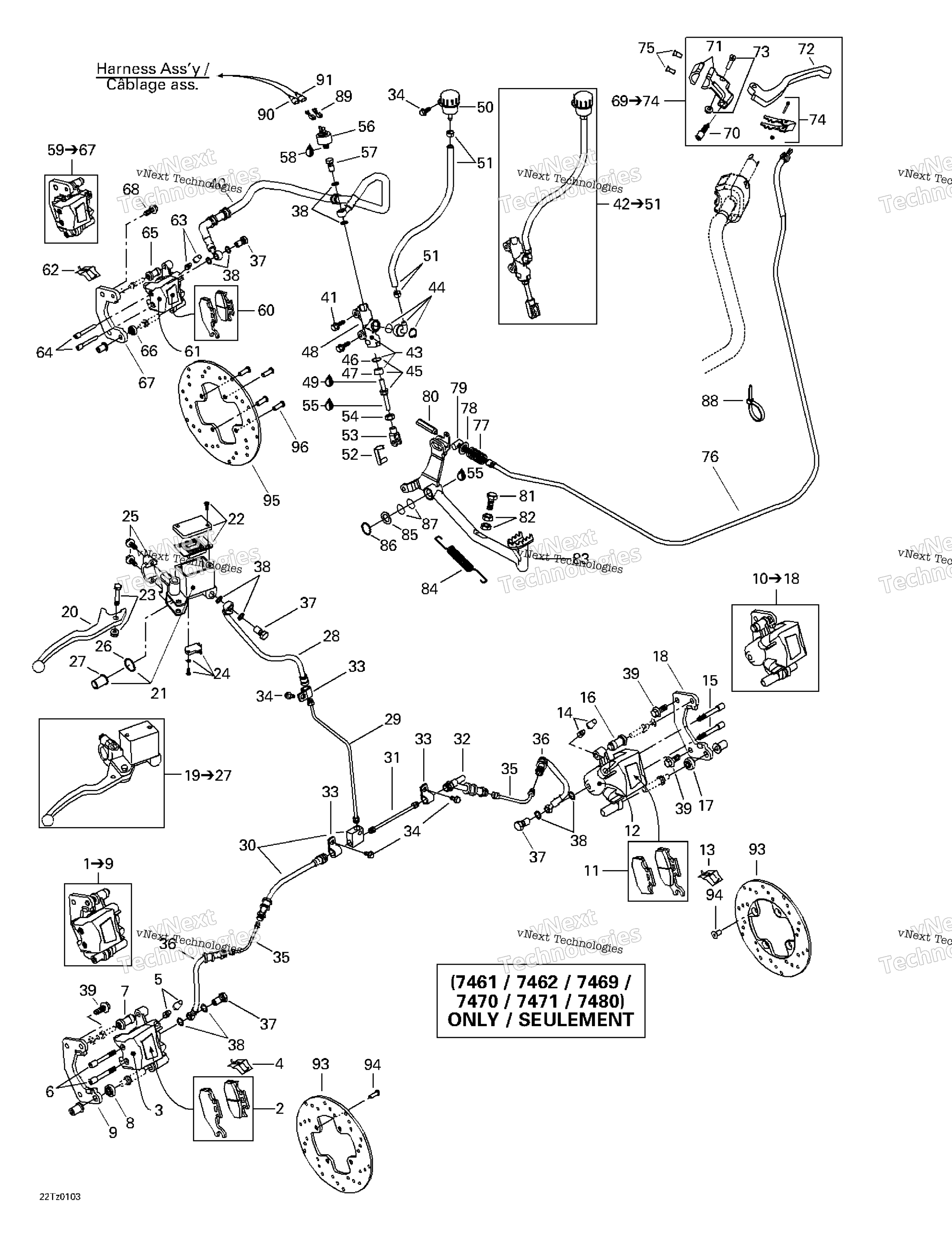 Hydraulic тормоз (7461 7462