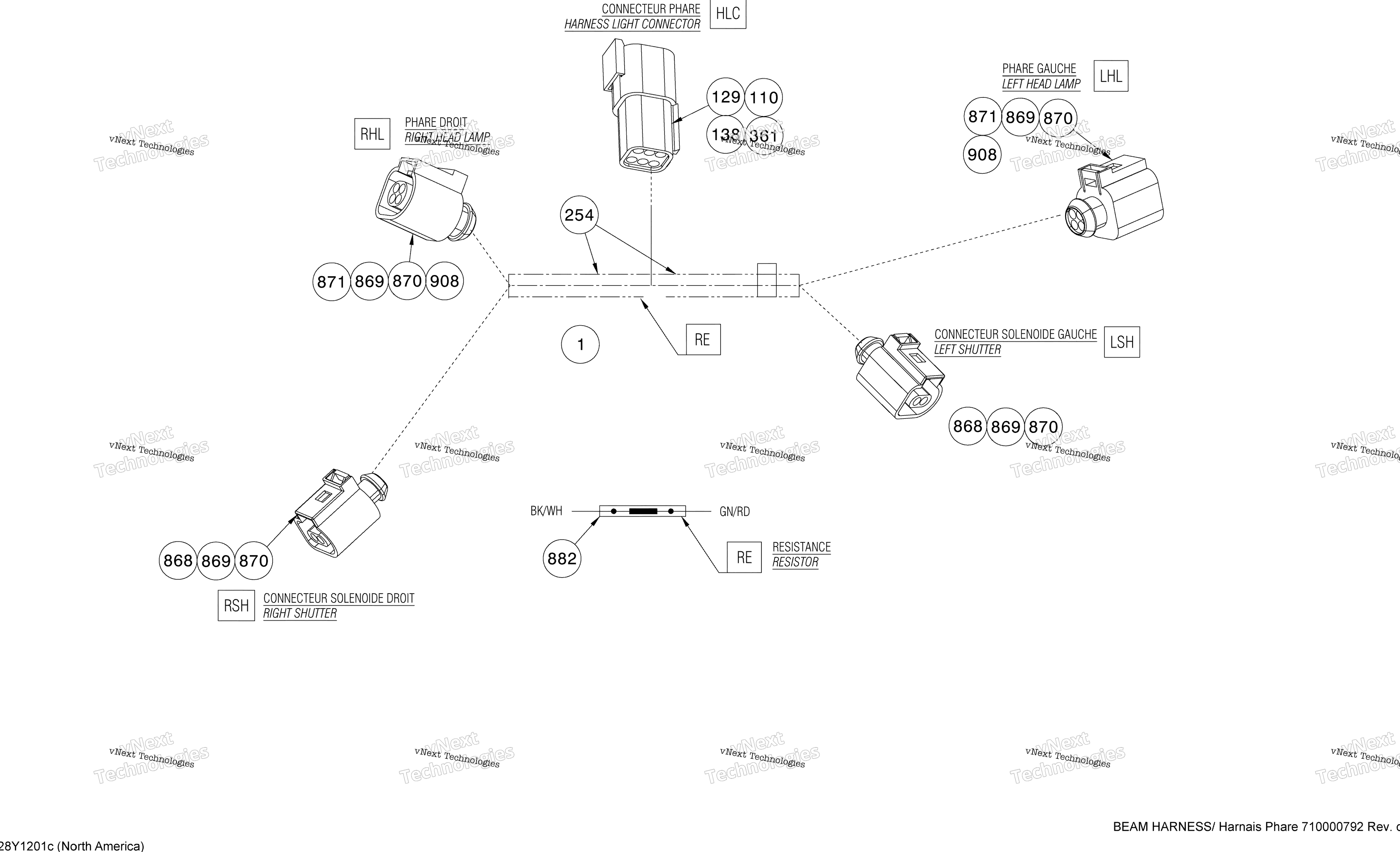 Электрооборудование Harness Beam