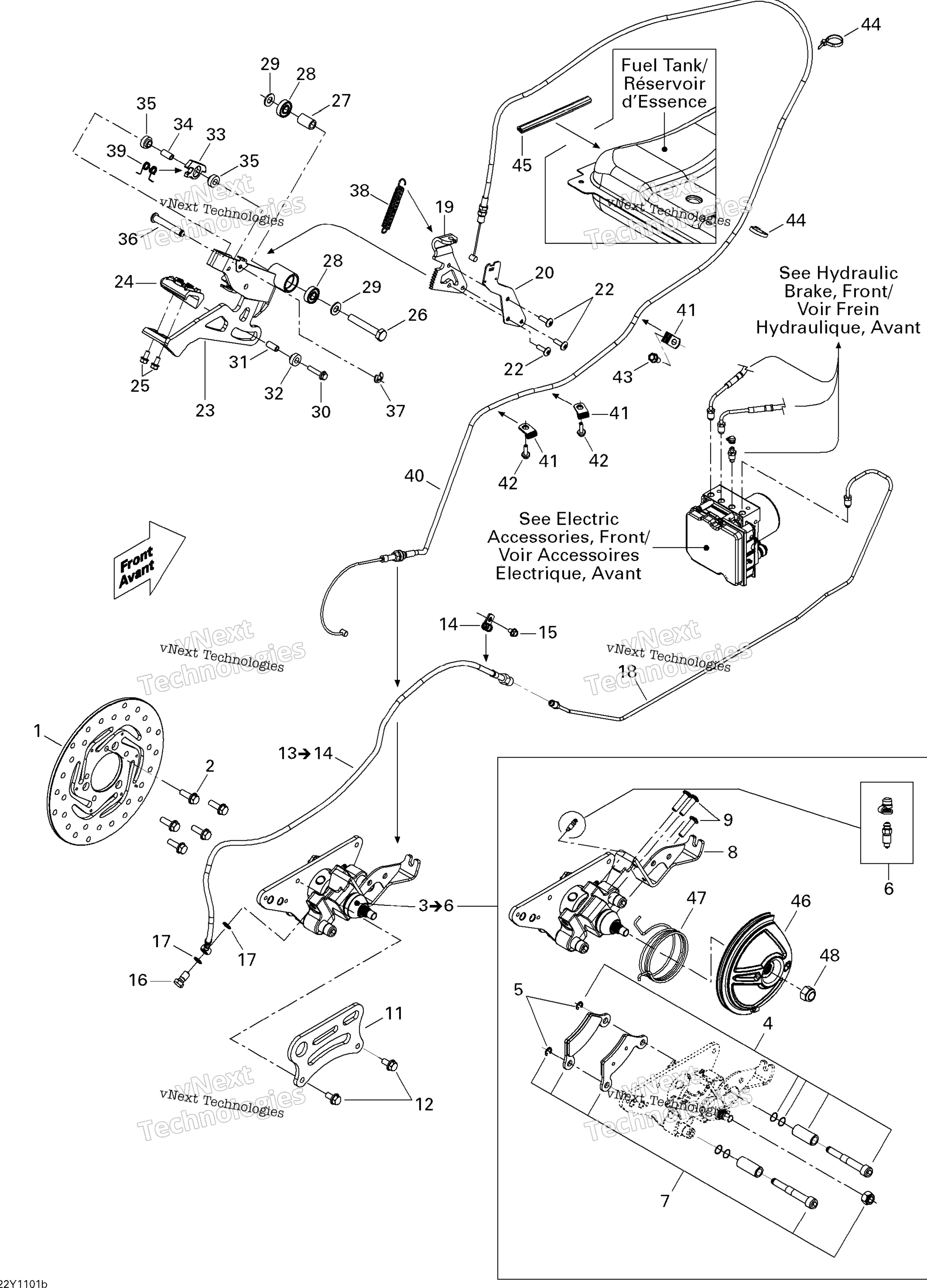 Hydraulic Brake, задний