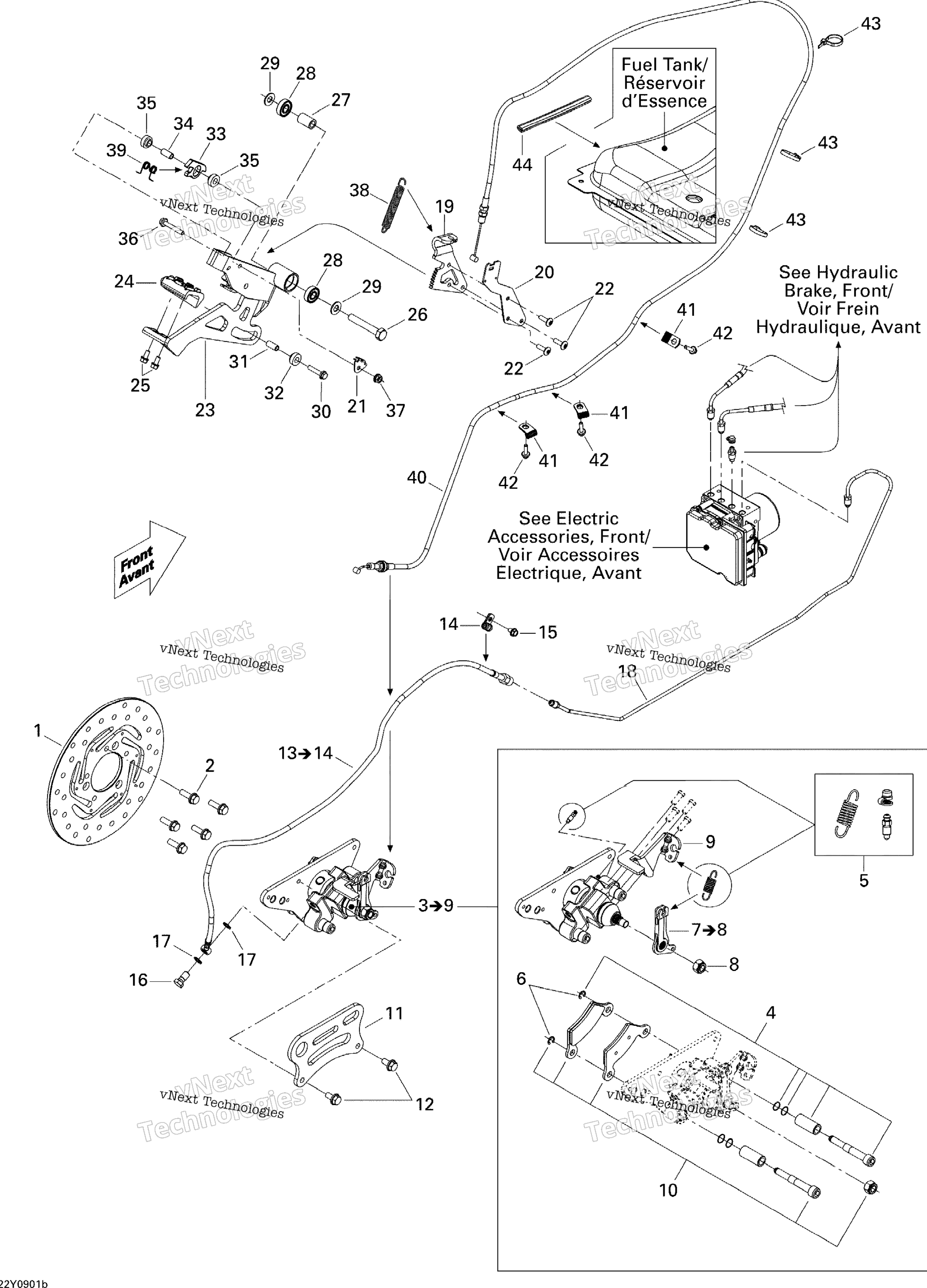 Hydraulic Brake, задний Sm5 Manual