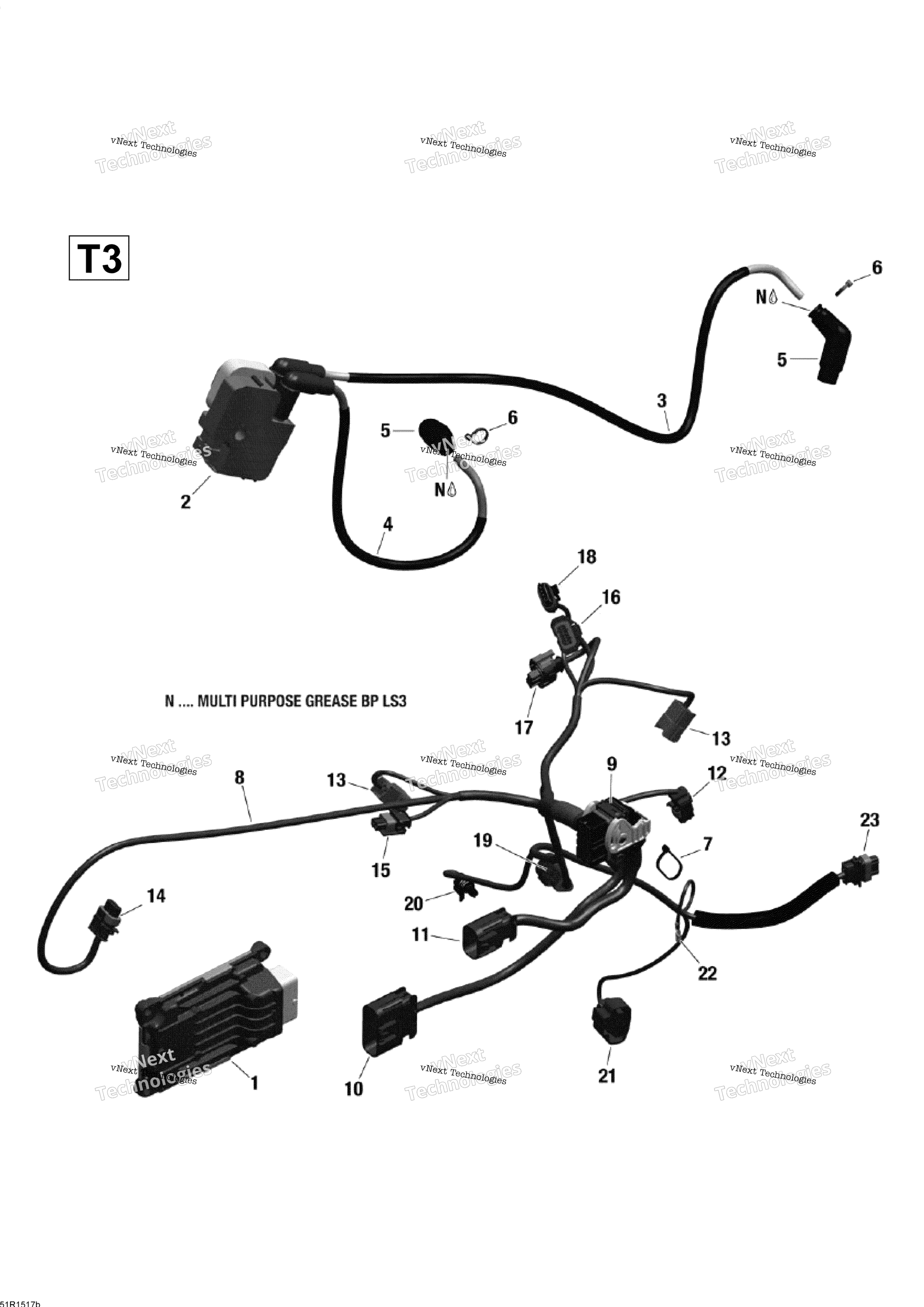 Двигатель Harness And Electronic Module (T3)