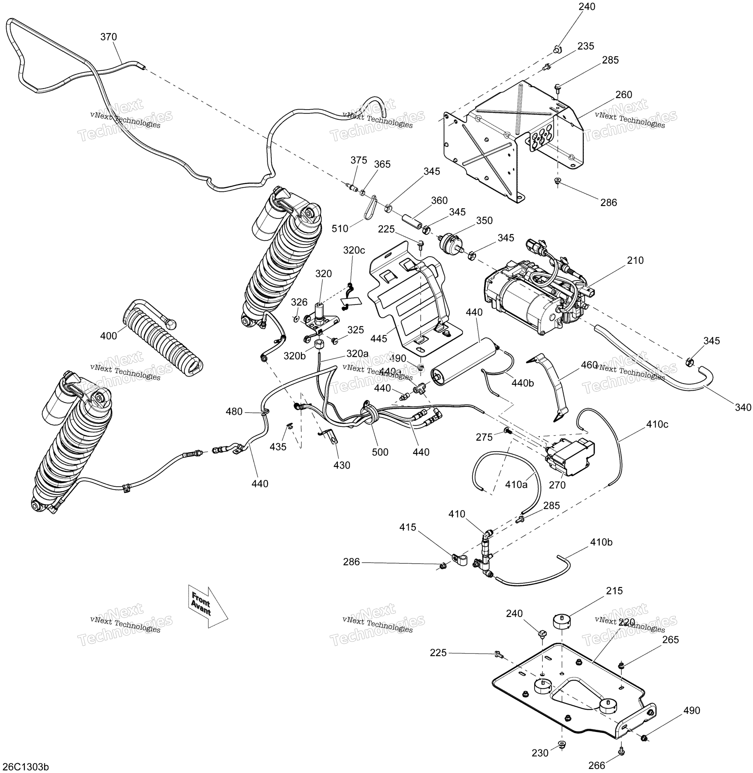 Задняя часть Suspension Except Europe_Compressor