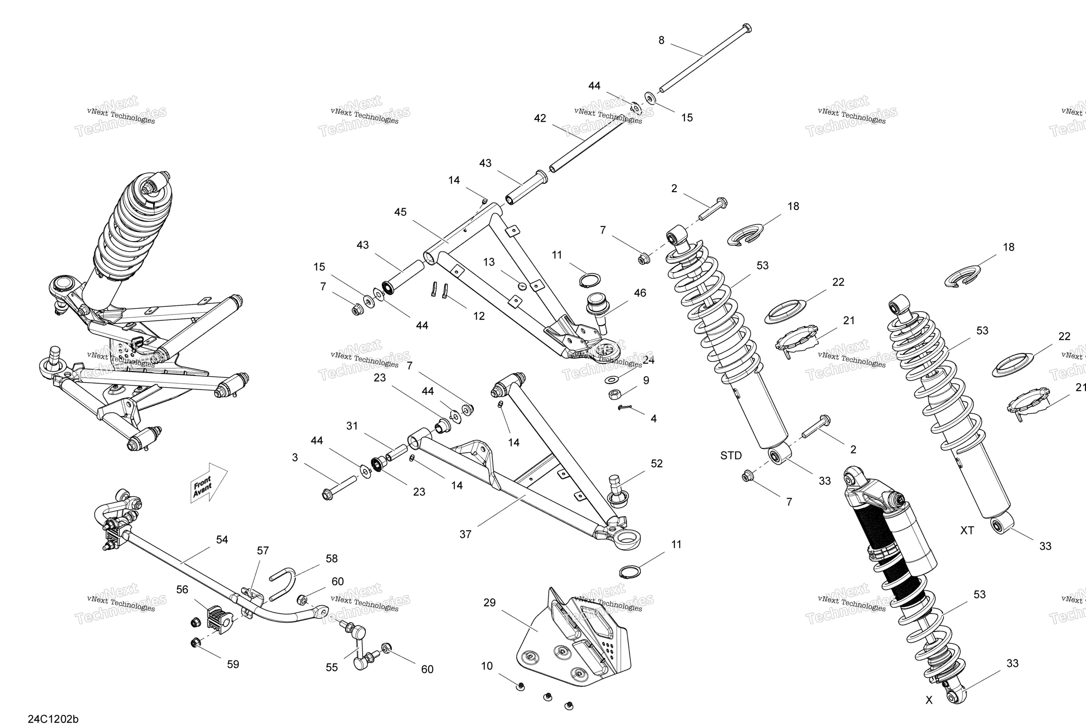 Передняя часть Suspension X Model