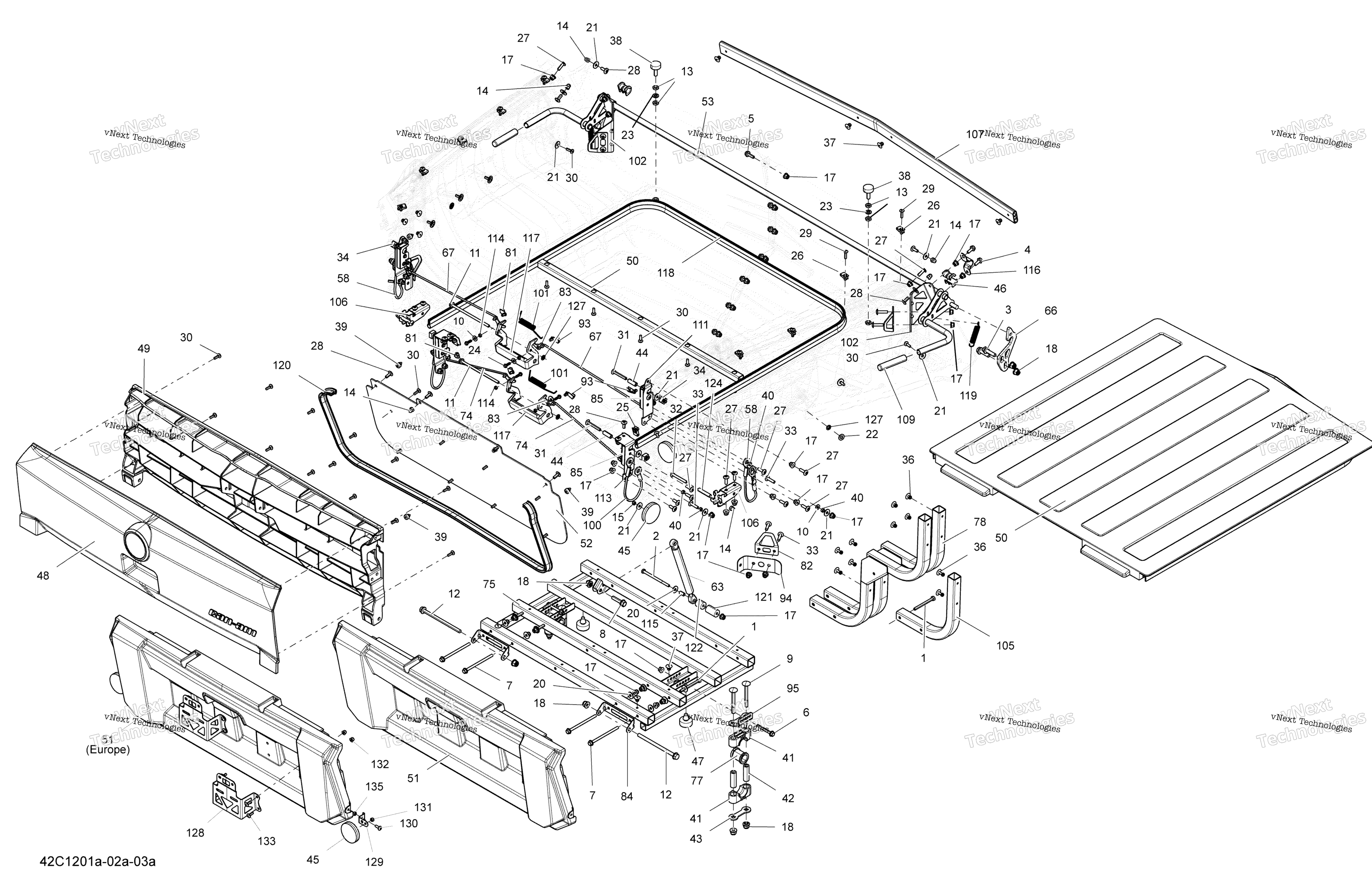 Задняя часть Cargo Box 1 Common Parts