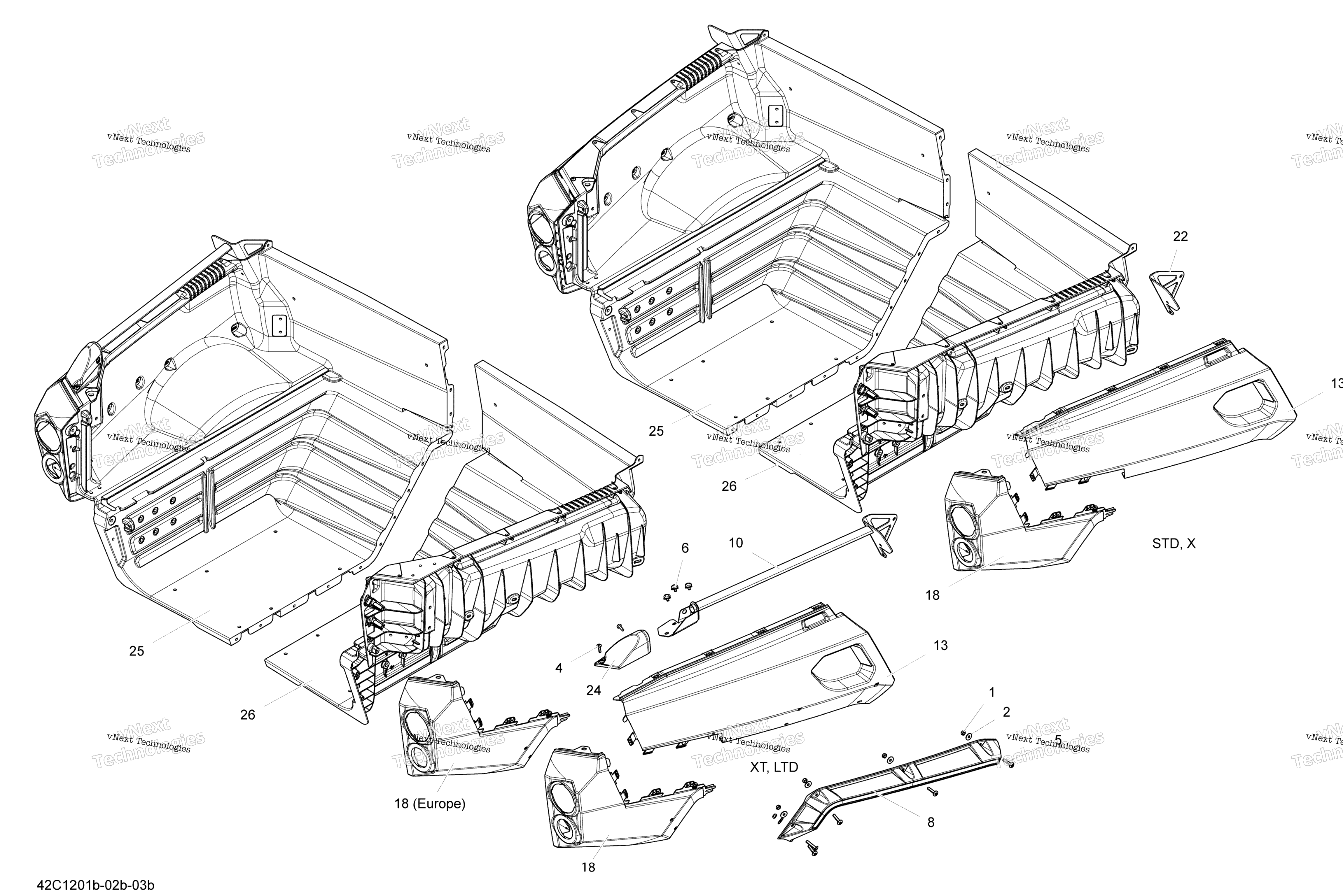 Задняя часть Cargo Box Body