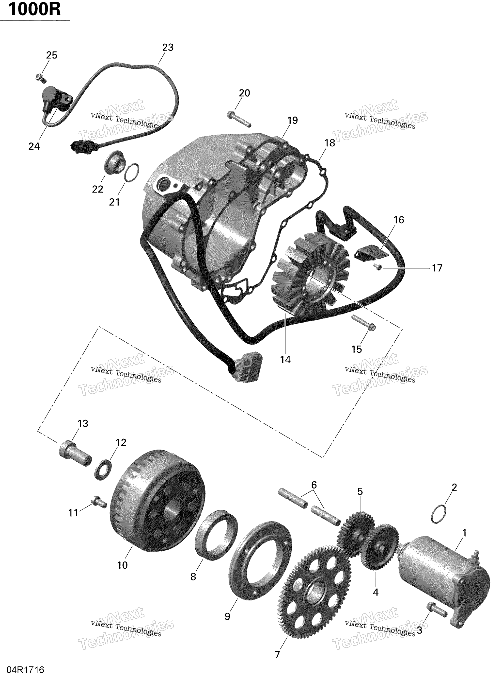 Магнето And Electric Starter - 1000R