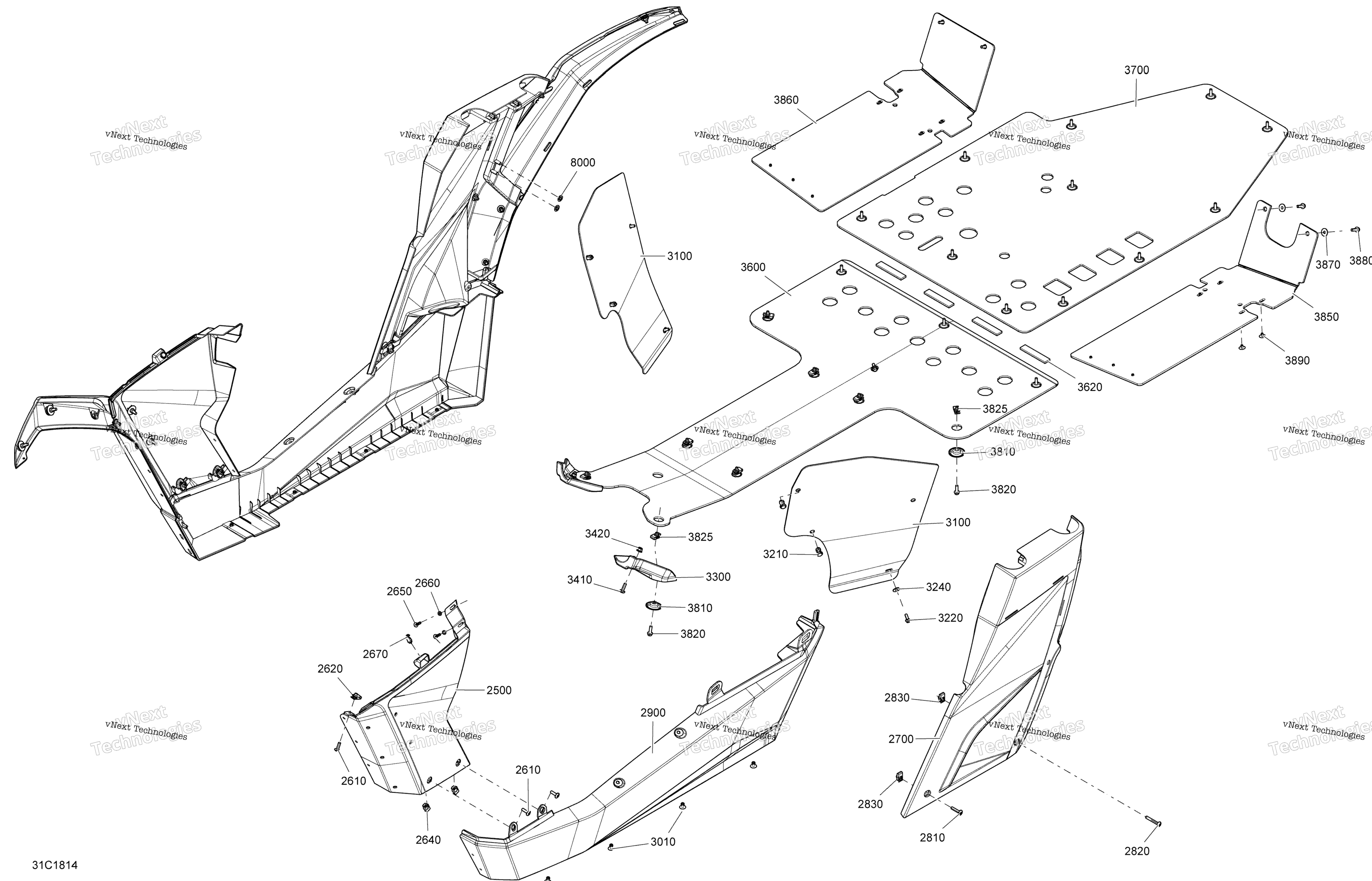 Кузов Central Part Maverick - Gulfstream Blue Models