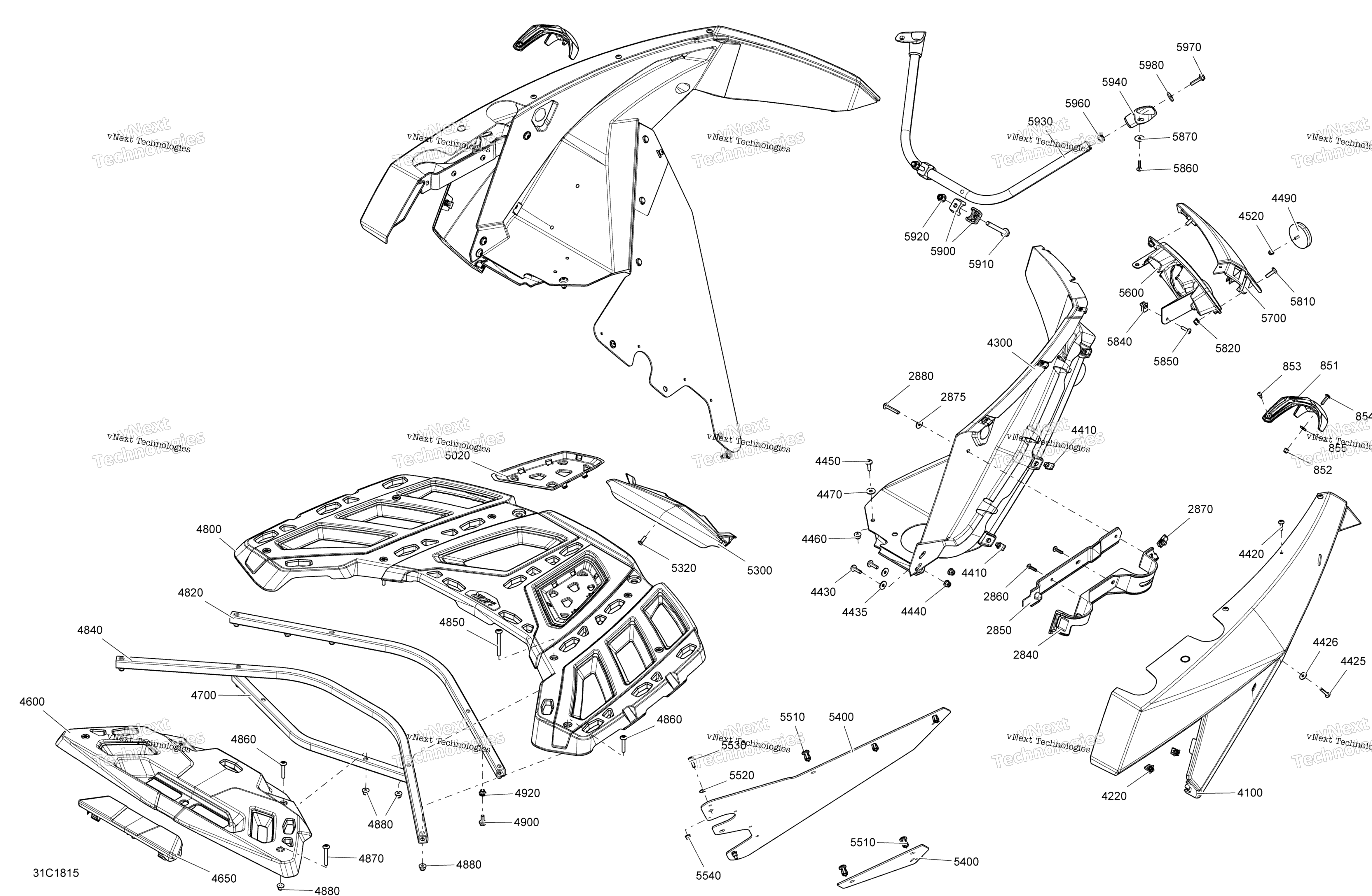 Кузов Rear Part Maverick - Bright White Models