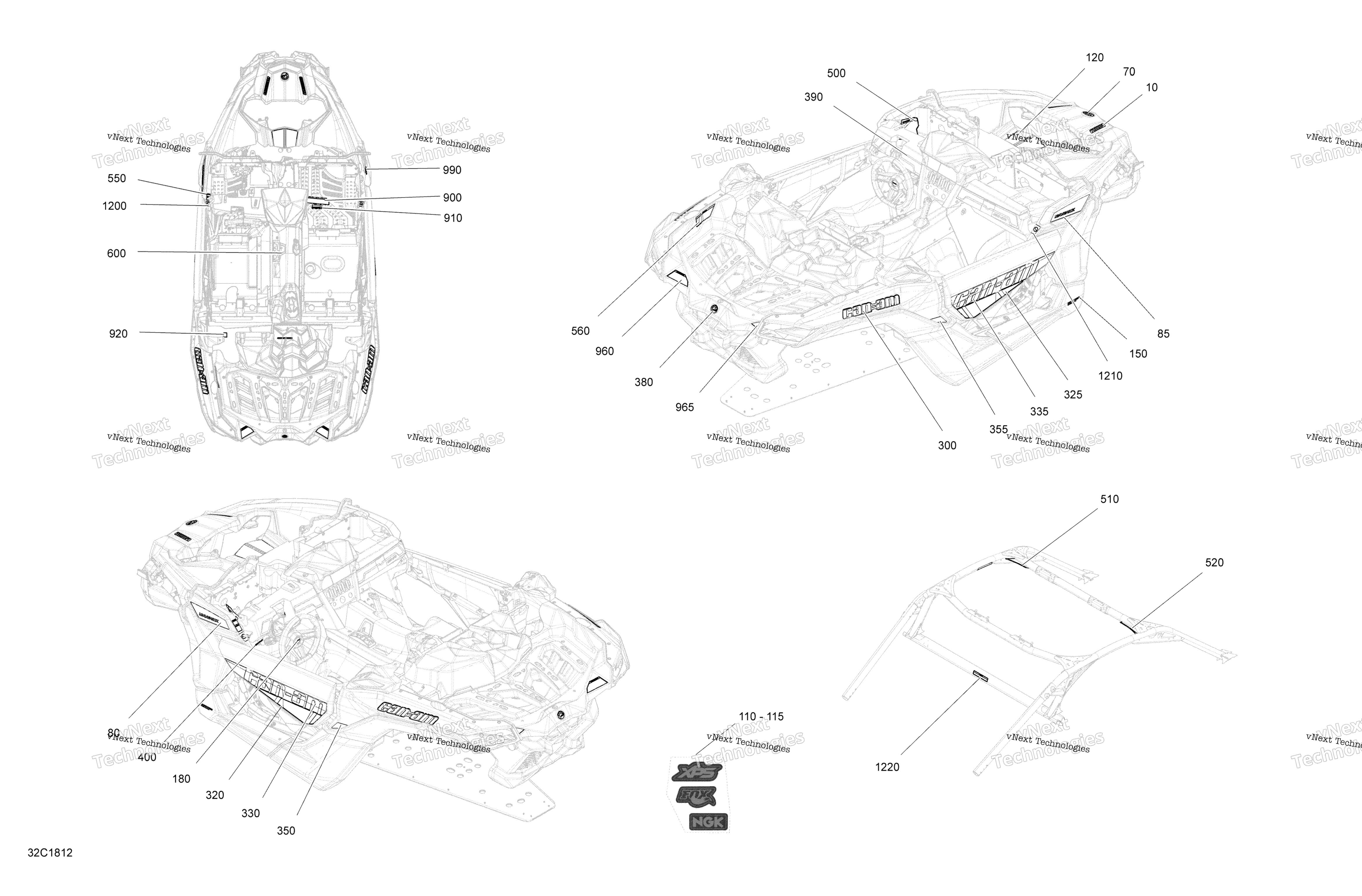 Наклейки - Package Xrs Dps