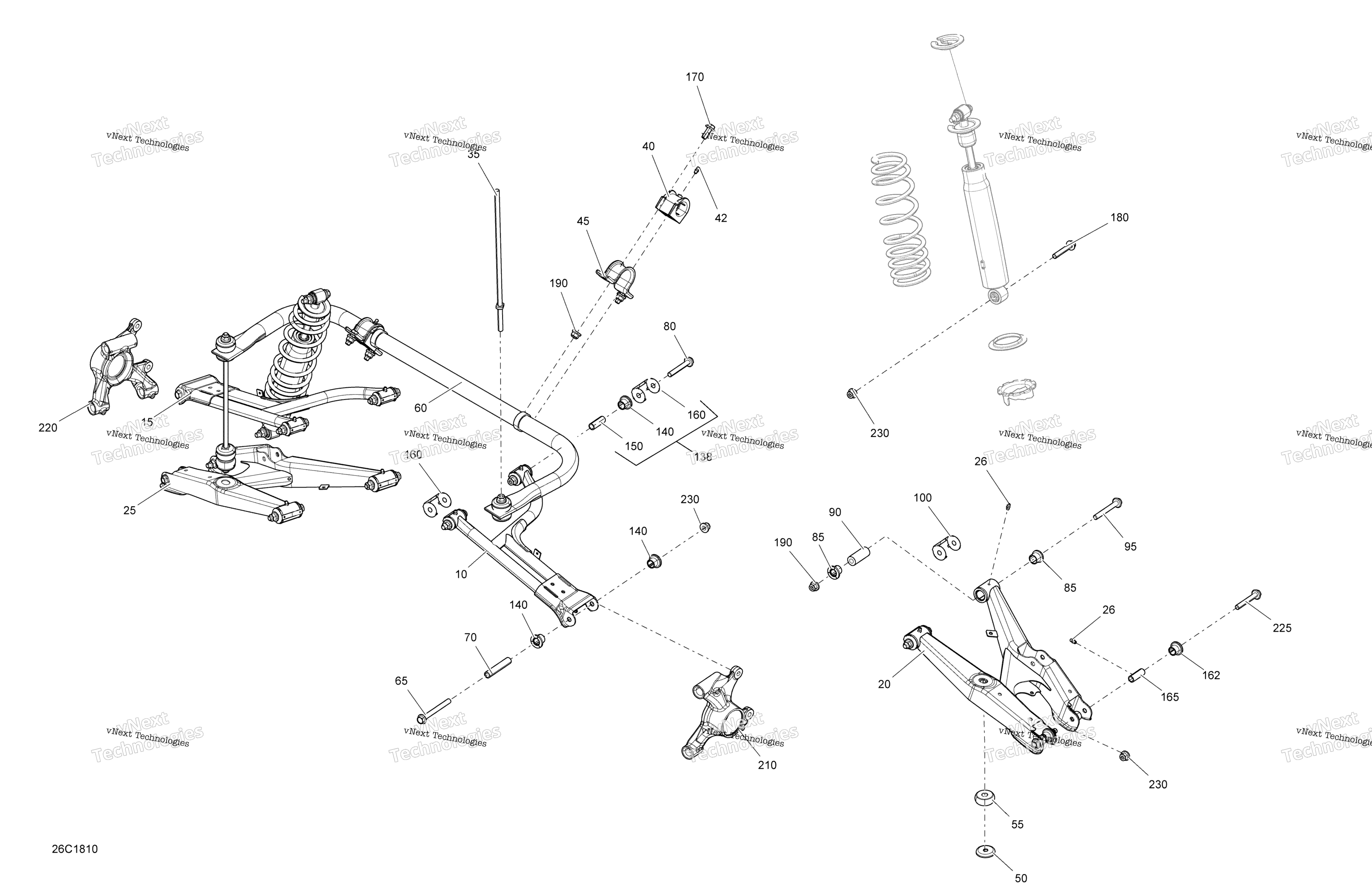 Задняя часть Suspension - Cab Package