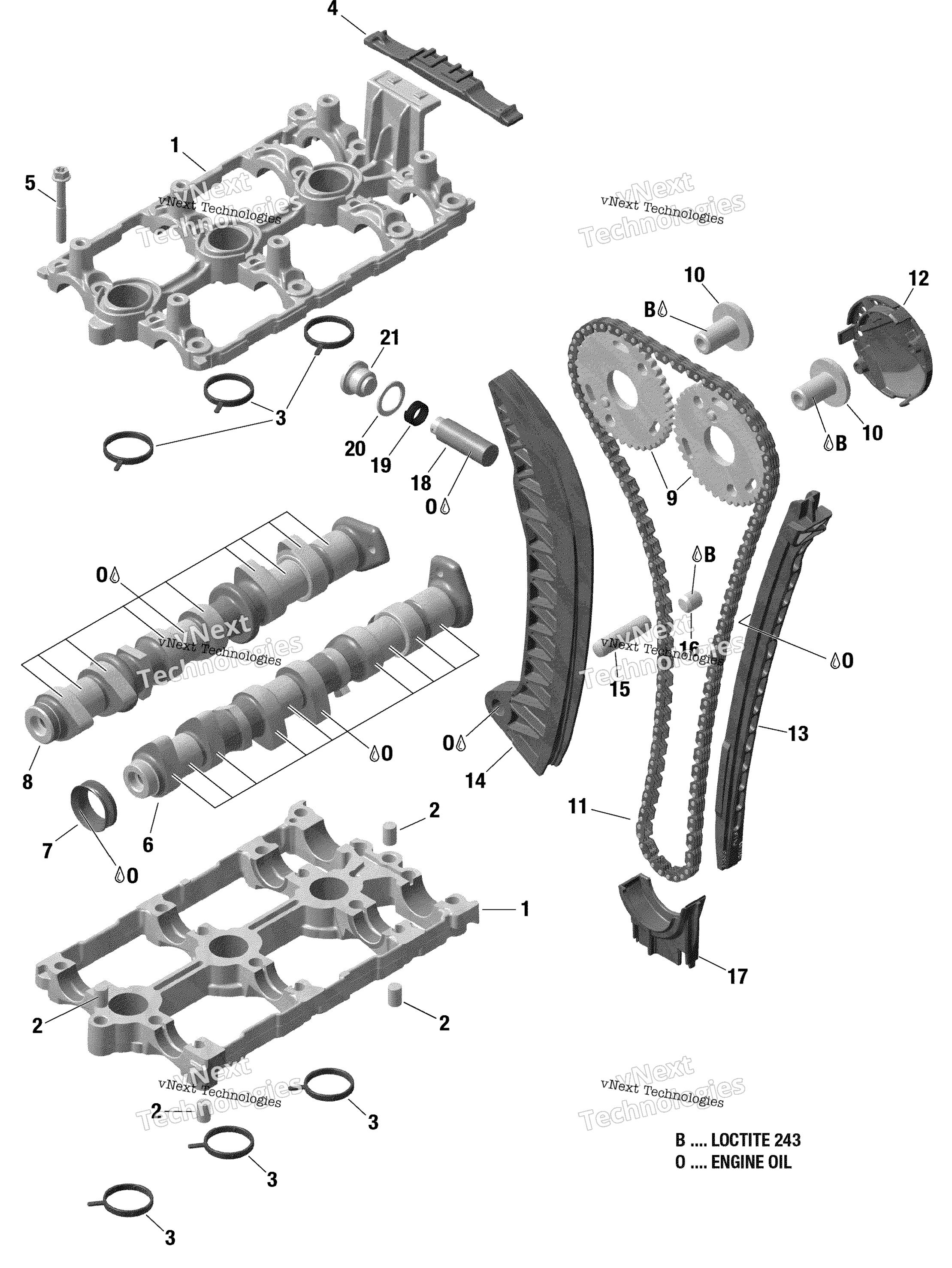 Двигатель - Valve Train - 900 Ace