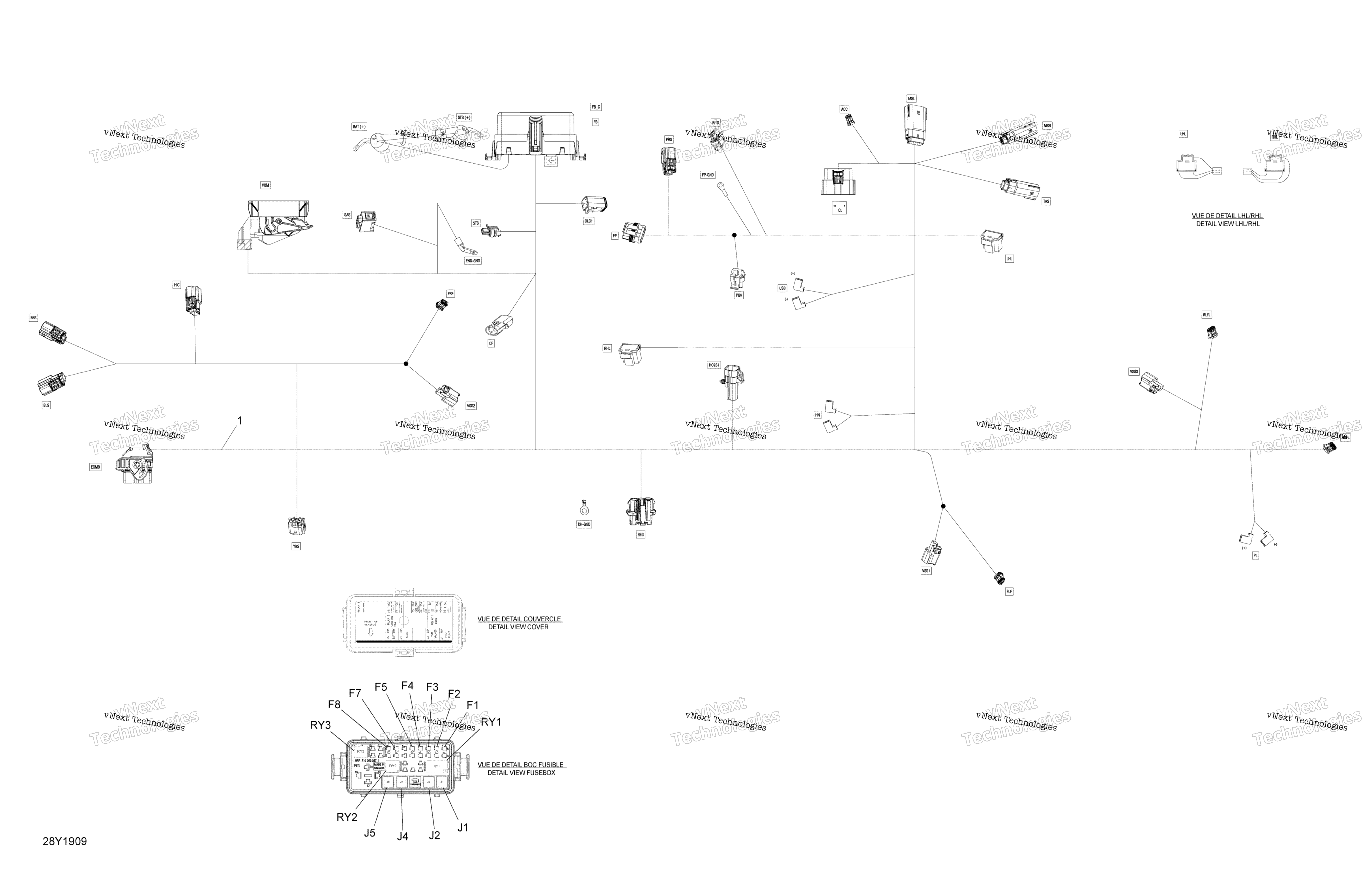 Электрооборудование - Main Harness - 710005404 - North America