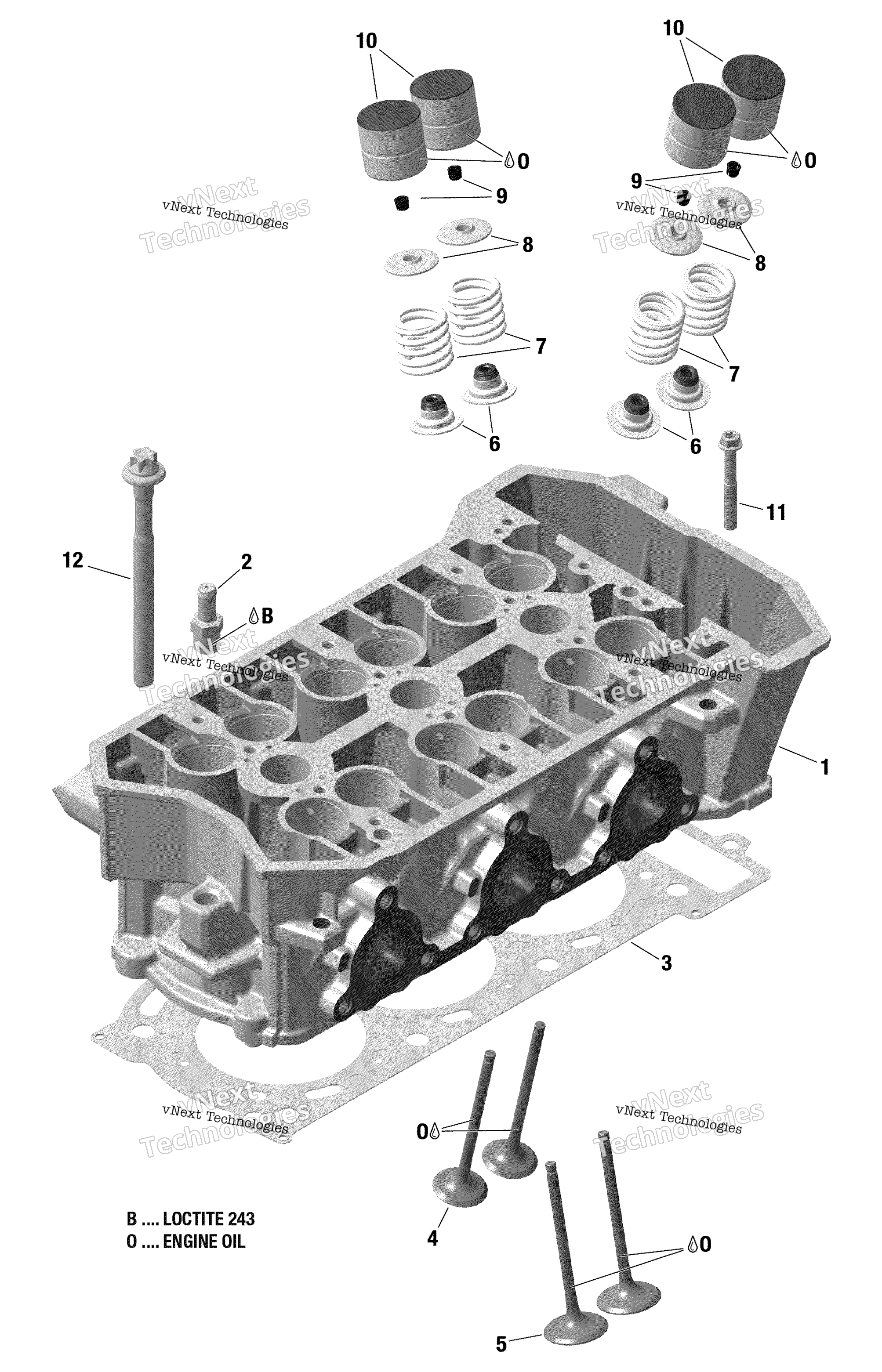 Двигатель - Cylinder Head - 900 Ace