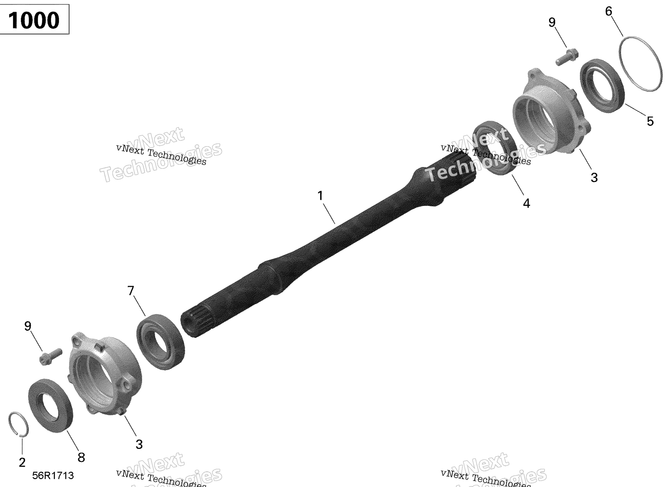 Привод Shaft - 1000R Efi